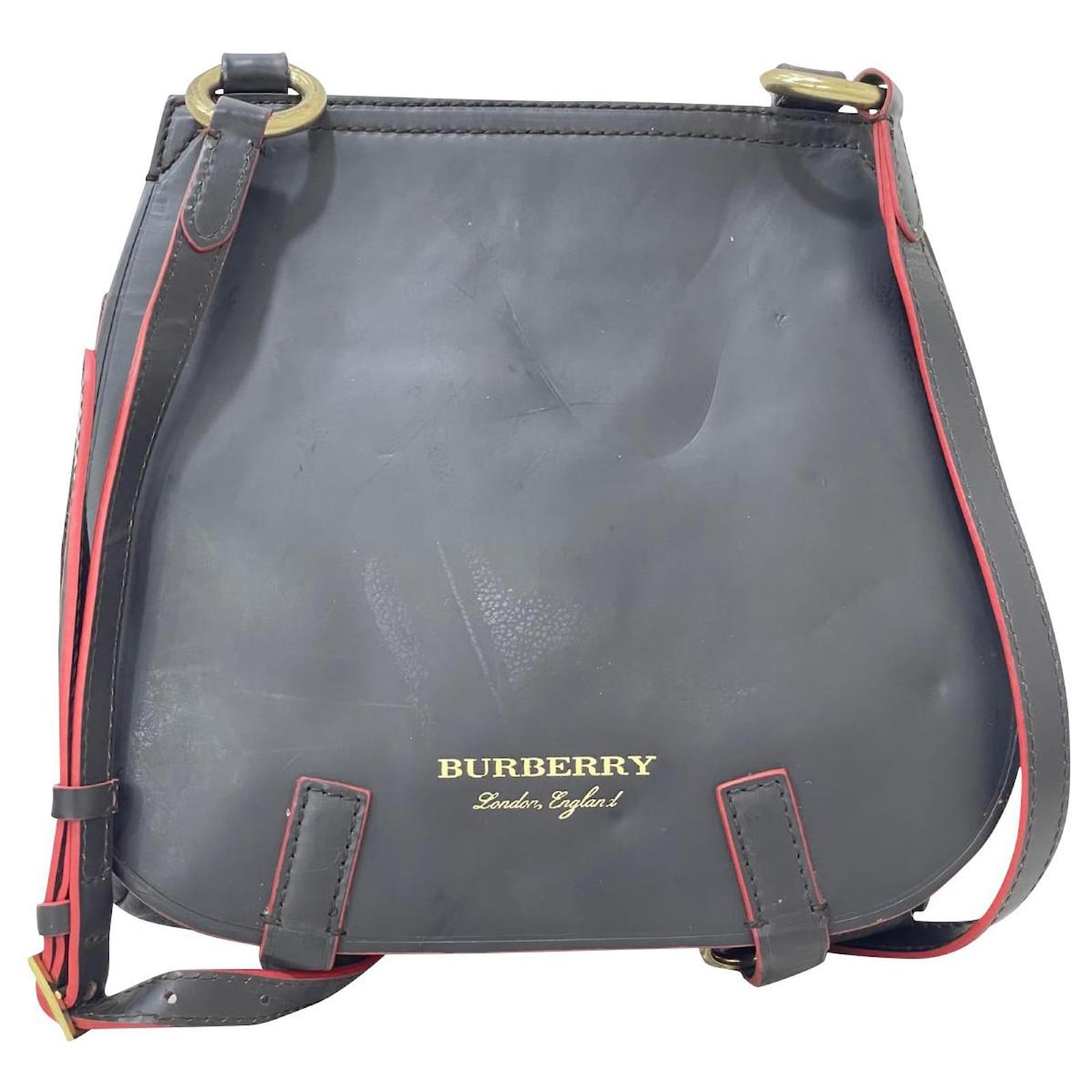 Burberry Leather Bridle Saddle Bag w/ Tags - Black Shoulder Bags