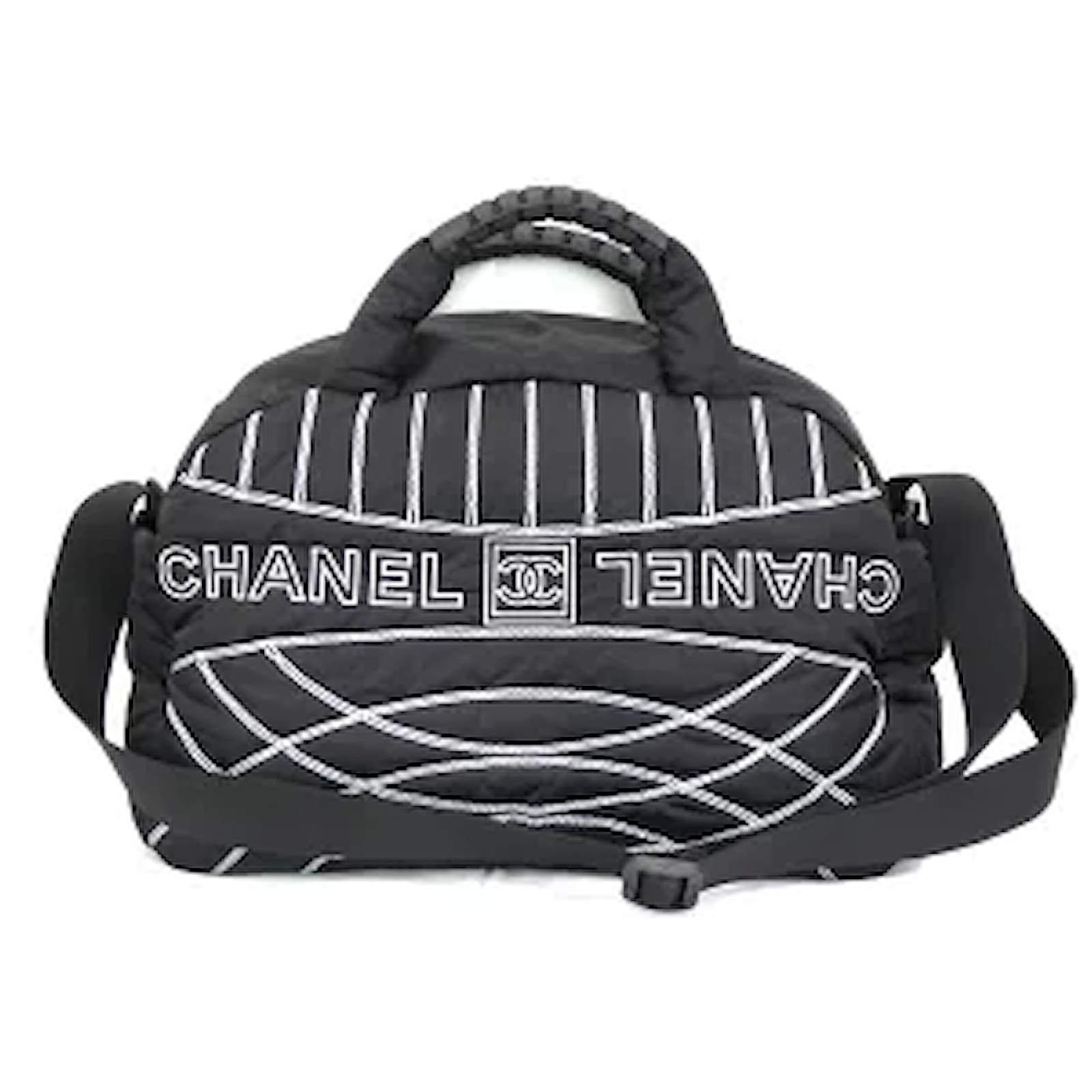 Chanel Travel bag Black Nylon ref.552532 Joli Closet