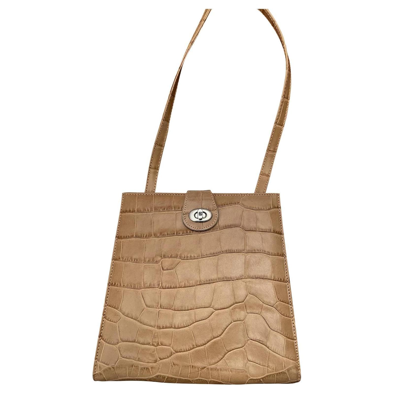 Guy Laroche Handbags Beige Cream Sand Leather ref.552840 - Joli Closet