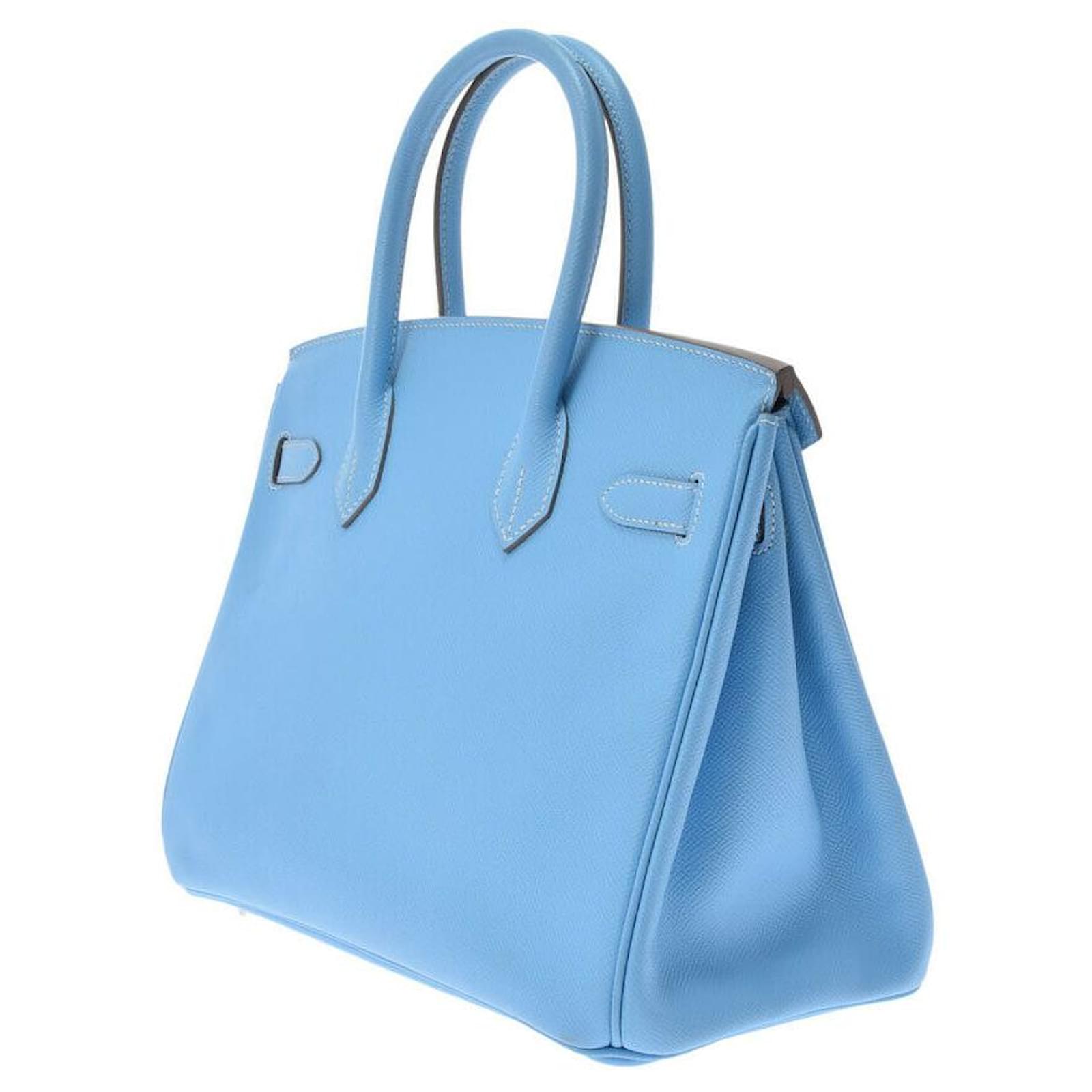 light blue hermes bag