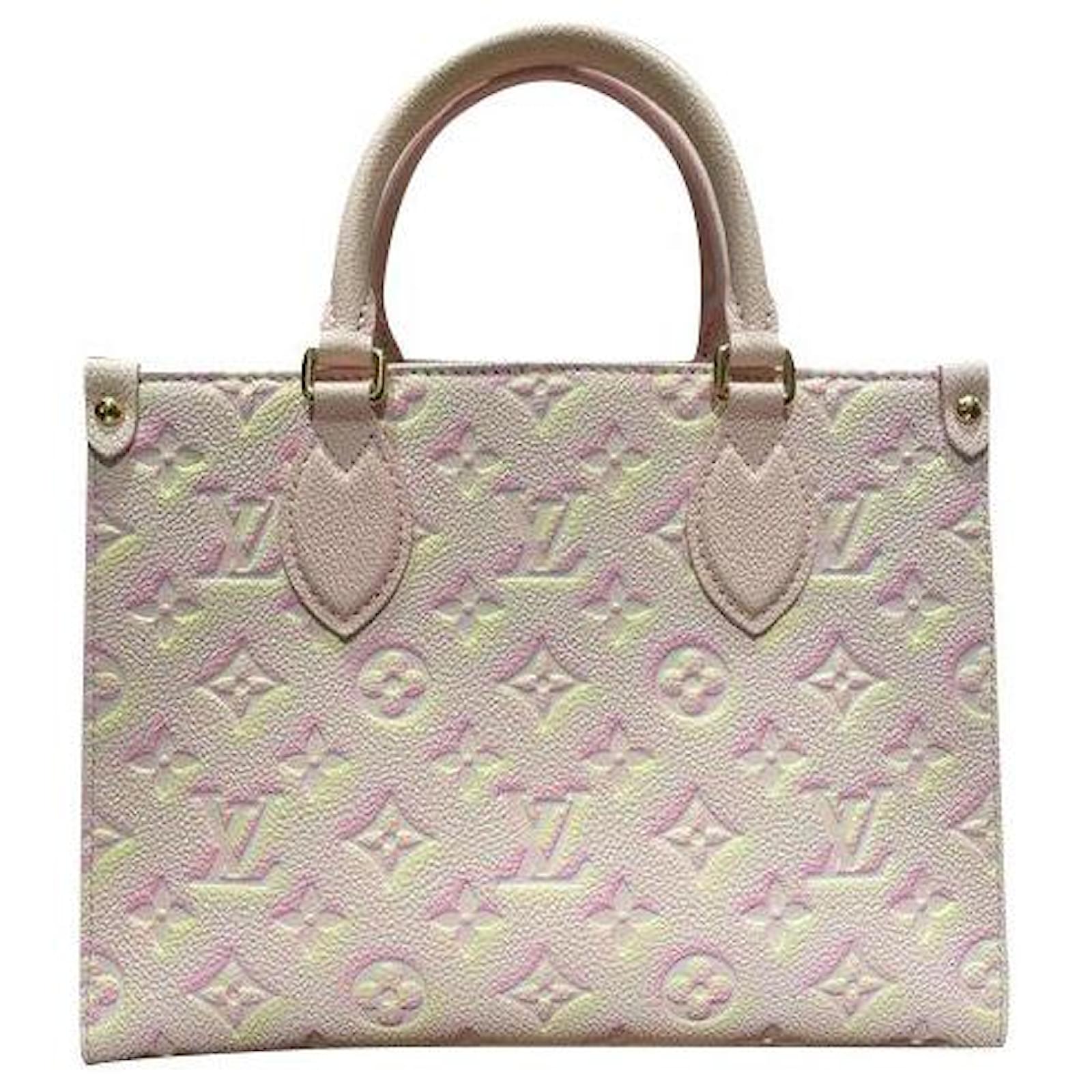 Handbags Louis Vuitton LV Onthego PM Stardust Pink Leather