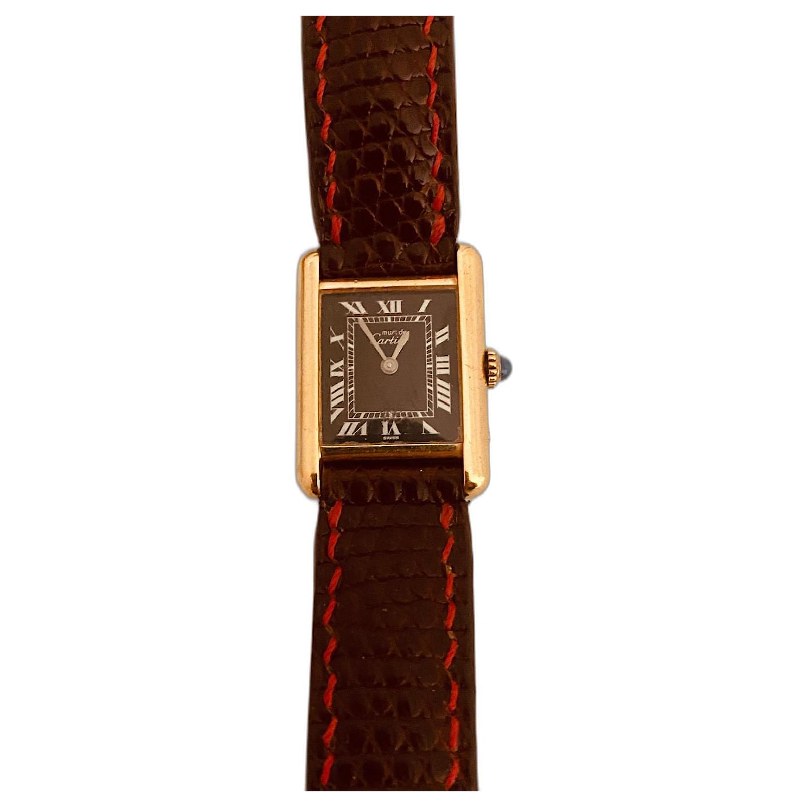Cartier Vintage tank Black Gold-plated 
