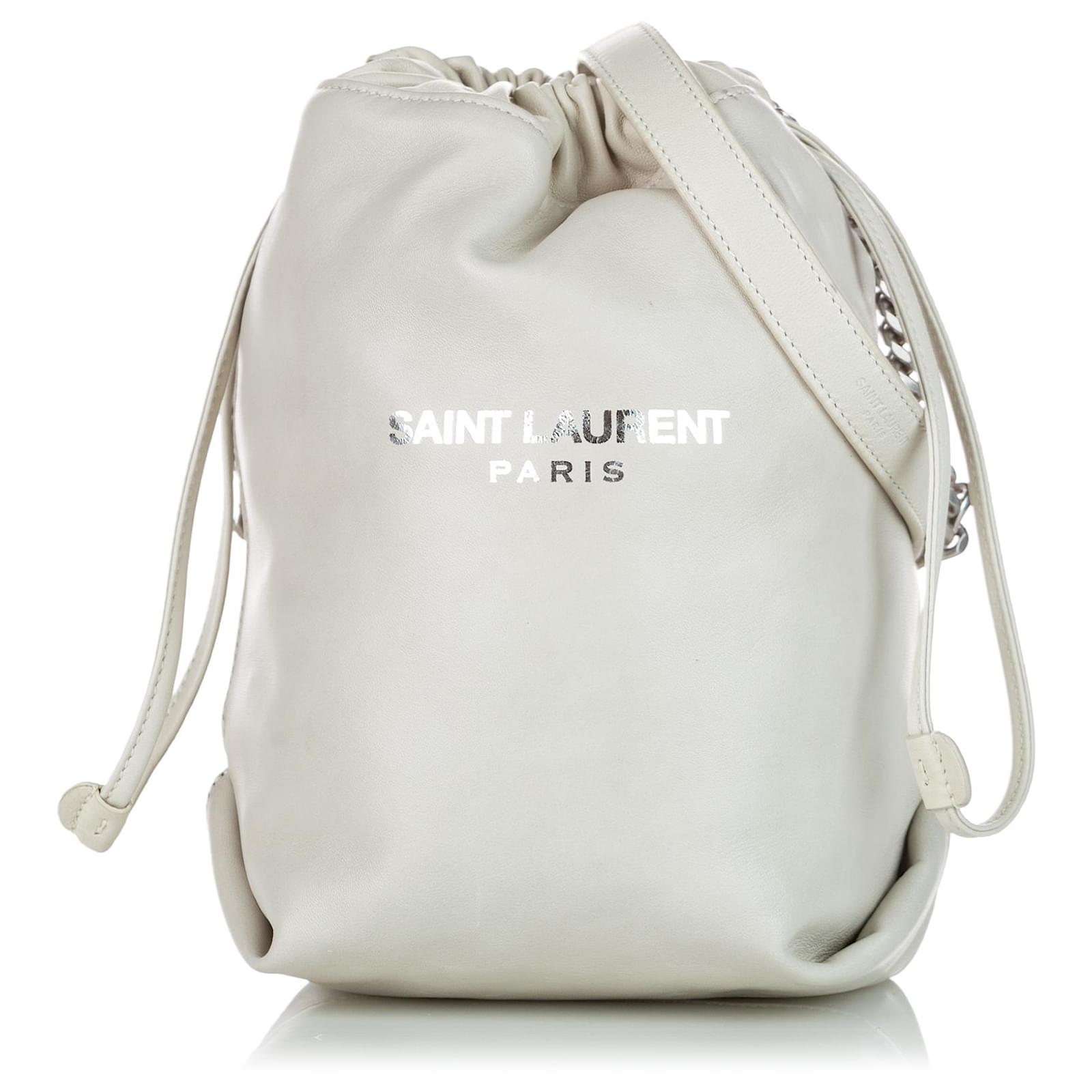 Saint Laurent Teddy chain pouch - White