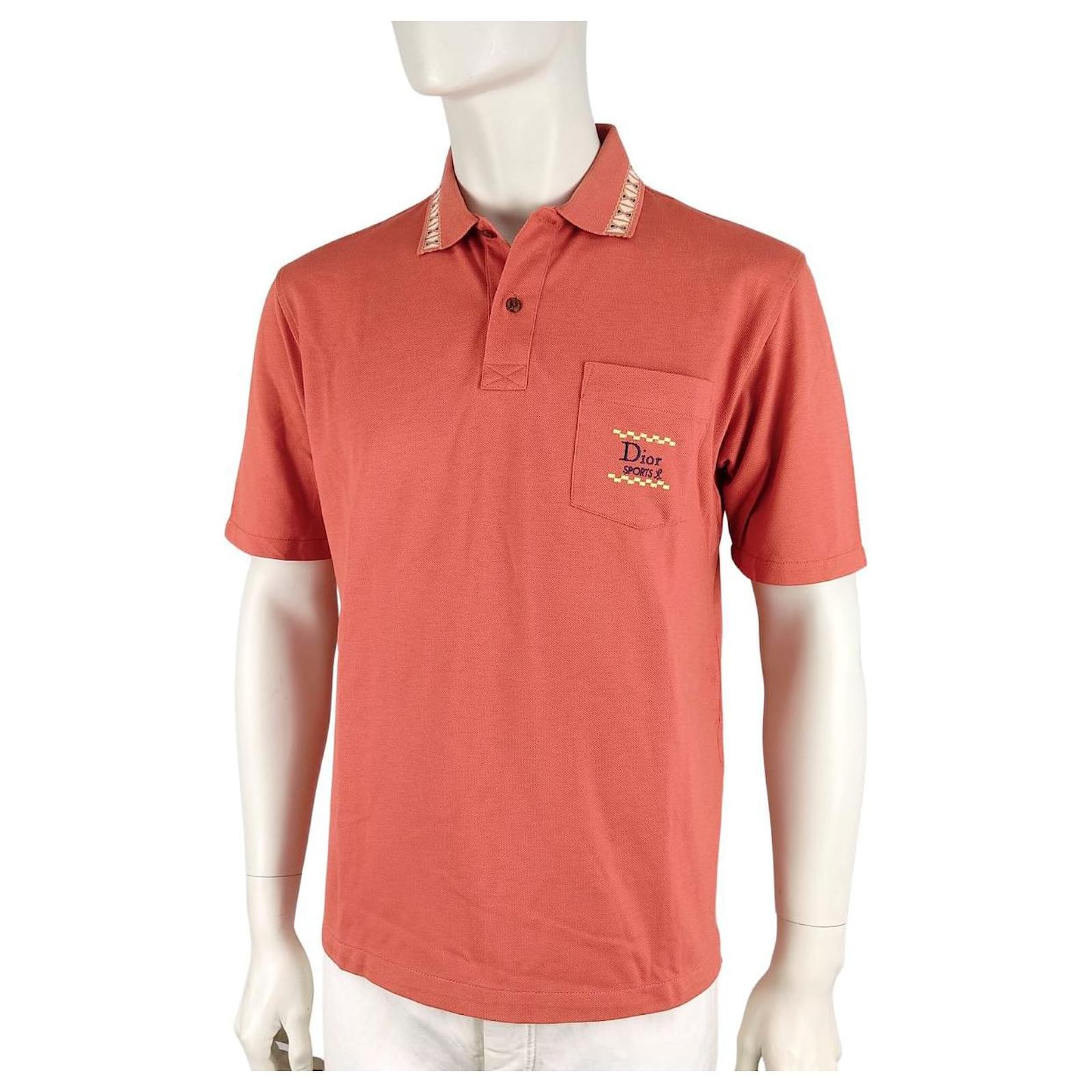 Christian Dior vintage polo shirt for men (M) Red Cotton ref