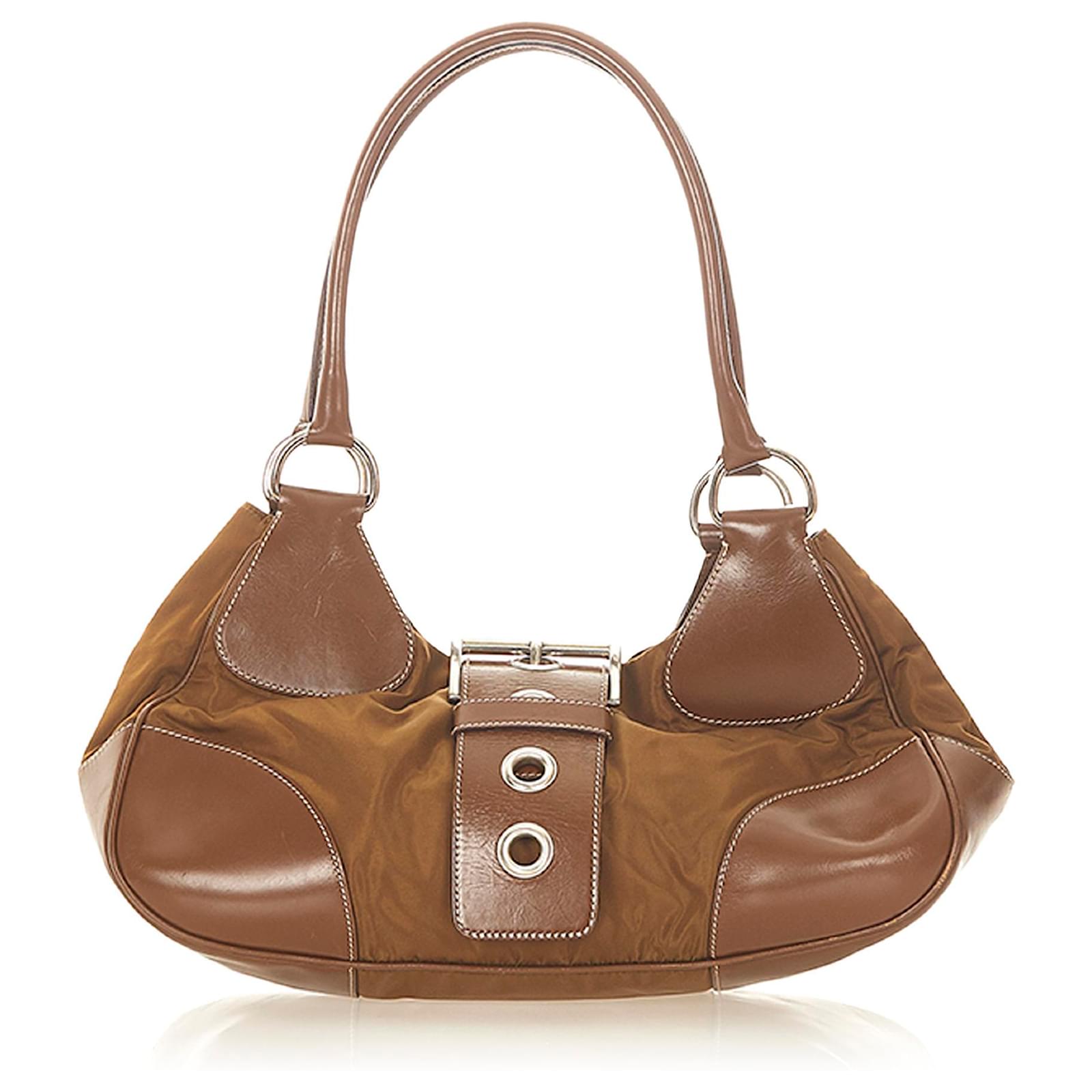 Re-nylon handbag Prada Brown in Polyester - 32206429