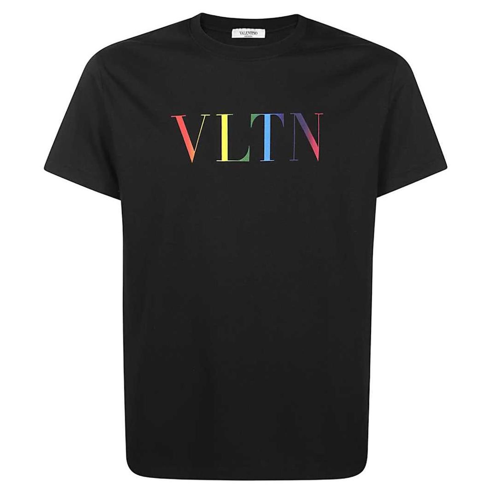 Tシャツ・カットソー VALENTINO TOP (1V0CJI207TV 0NO) Valentino - COTTON T-SHIRT WITH V DETAIL