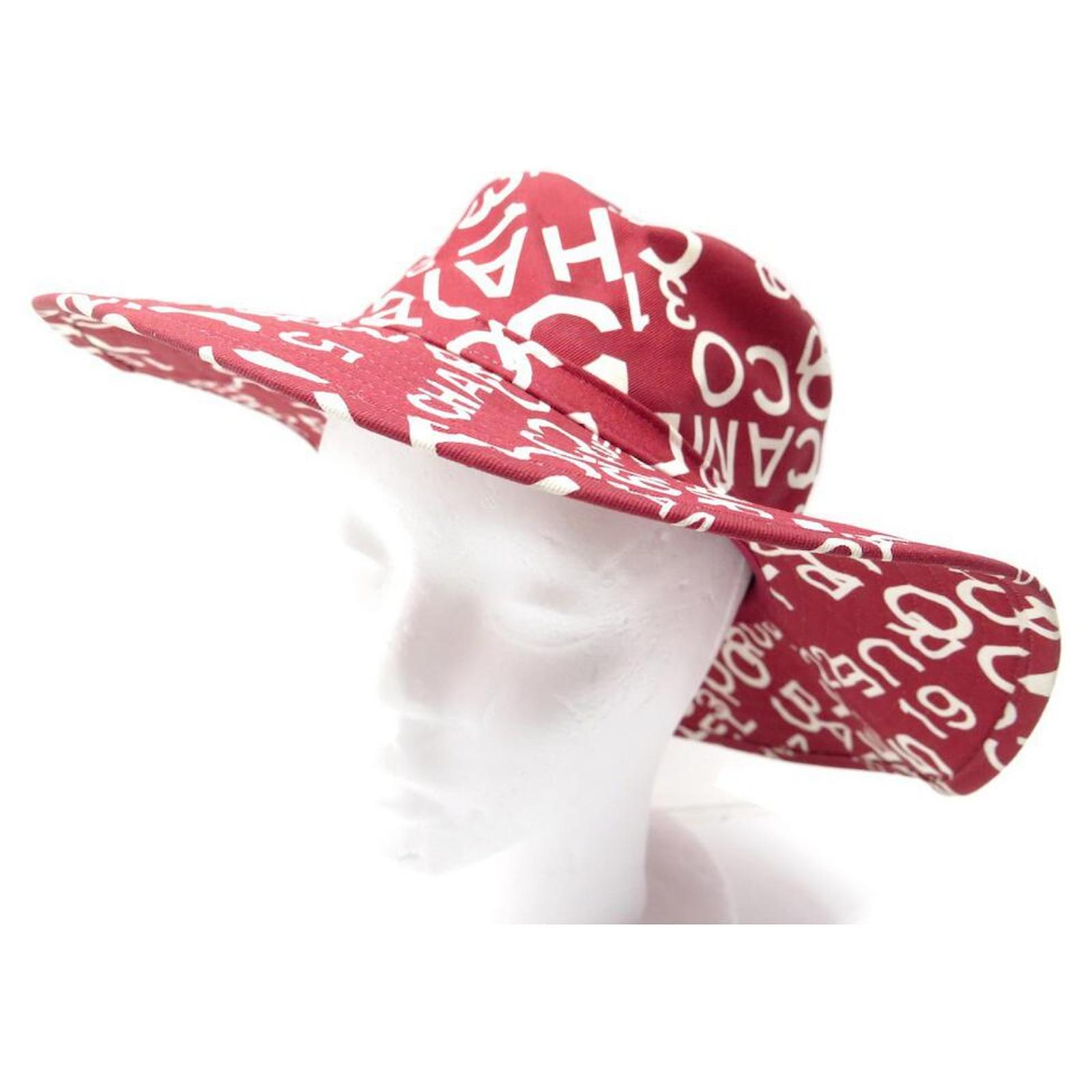 NEW CHANEL T HAT56 IN COCO RUE CAMBON PRINTED COTTON 5 WIDE