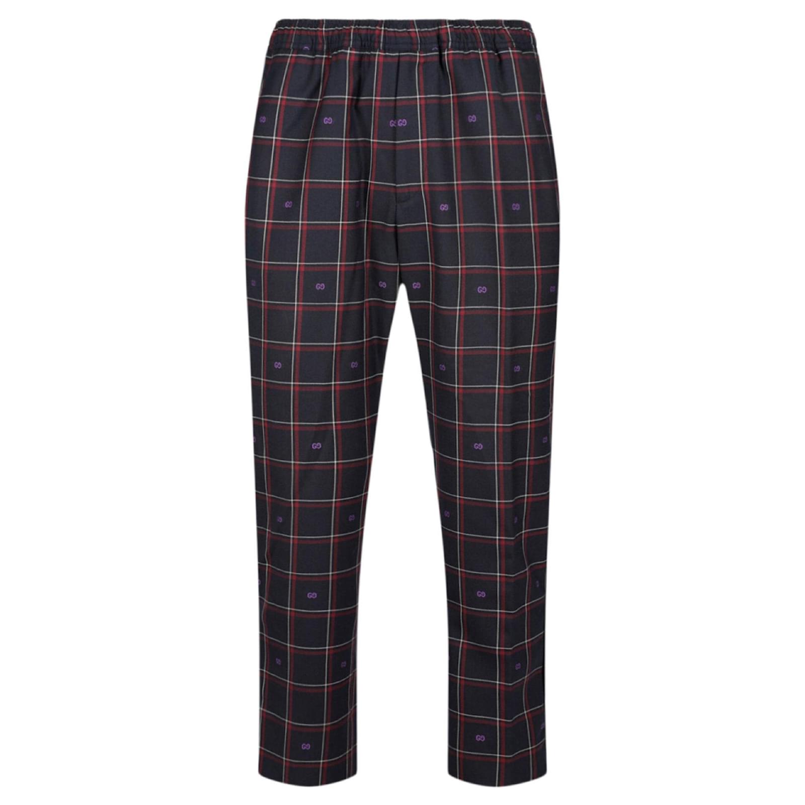 plaid gucci pants