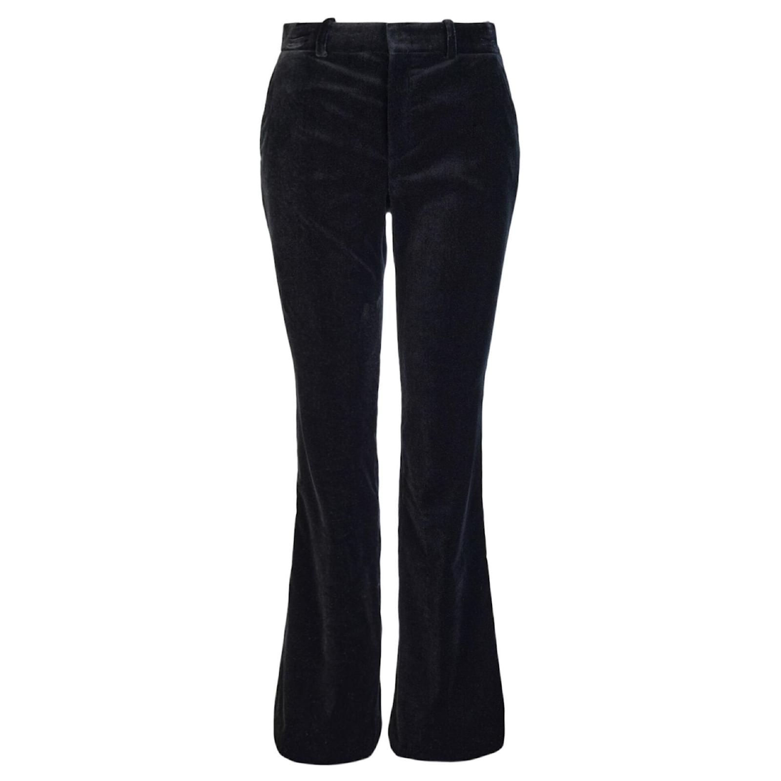 Gucci Velvet Flare Pants Black ref.555478 - Joli Closet