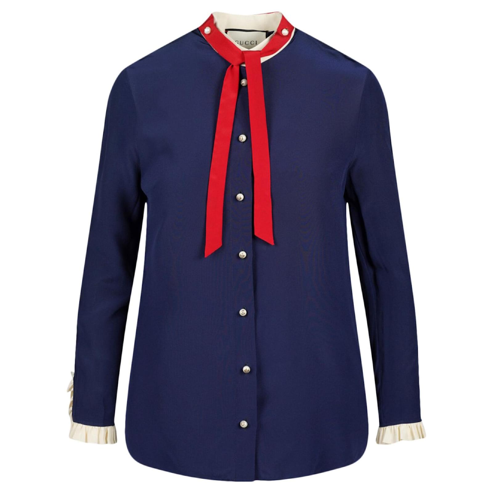 Gucci Bow Blouse Multiple colors Silk ref.JC555609 (Sold) - Joli