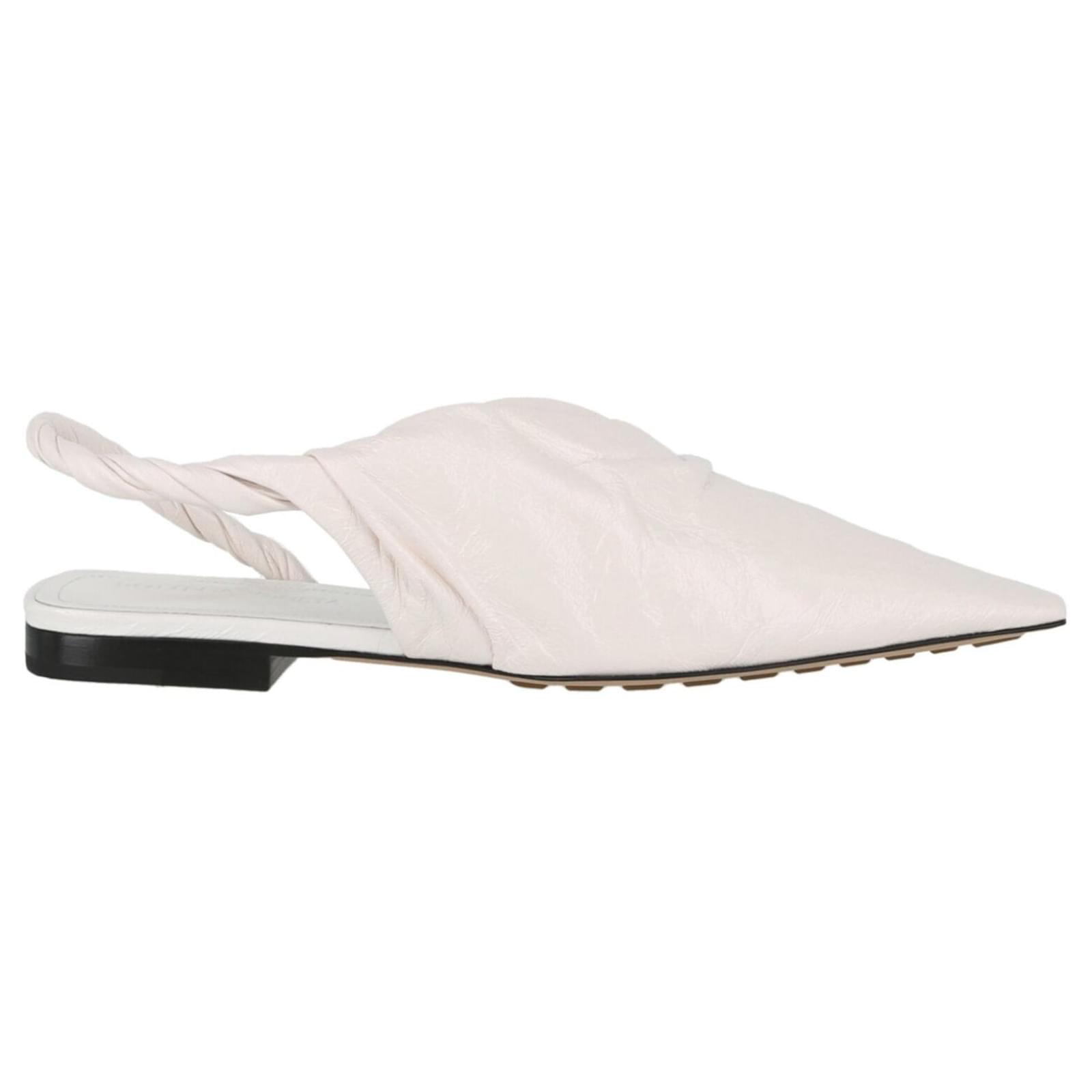 bottega veneta white flats