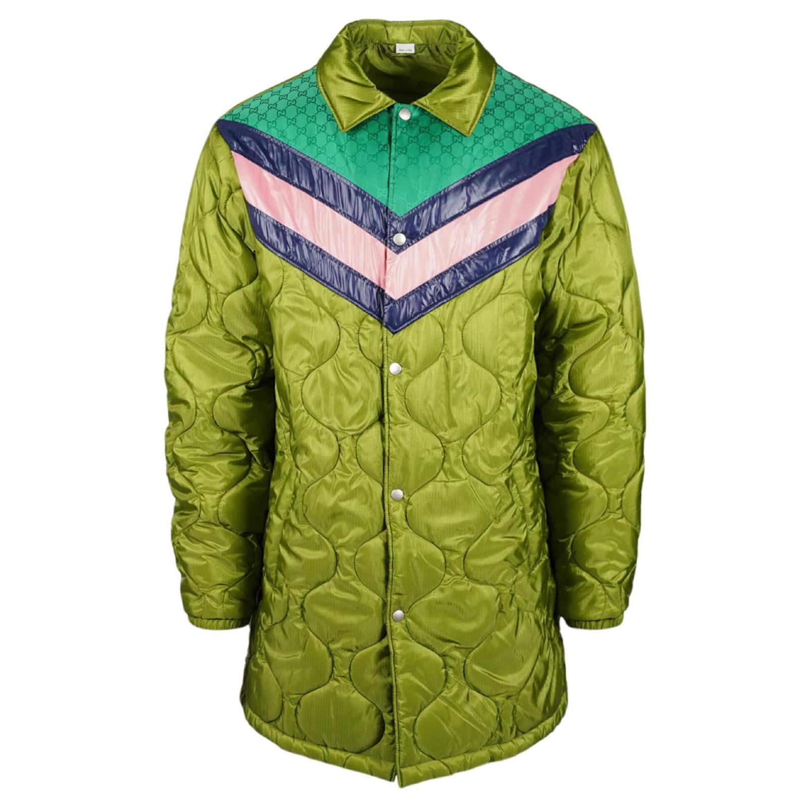 gucci puffer jacket green