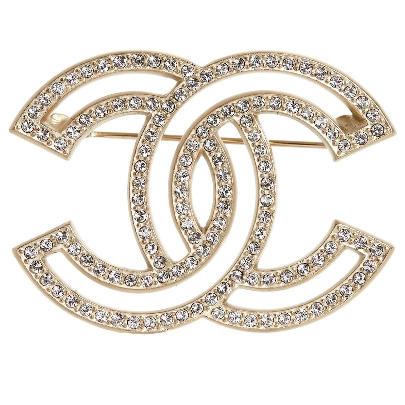 Chanel xl cc open golden rhinestones Metal ref.557215 - Joli Closet