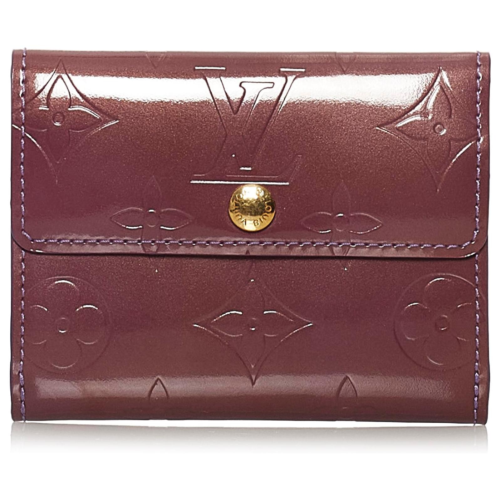 Patent leather card wallet Louis Vuitton Brown in Patent leather