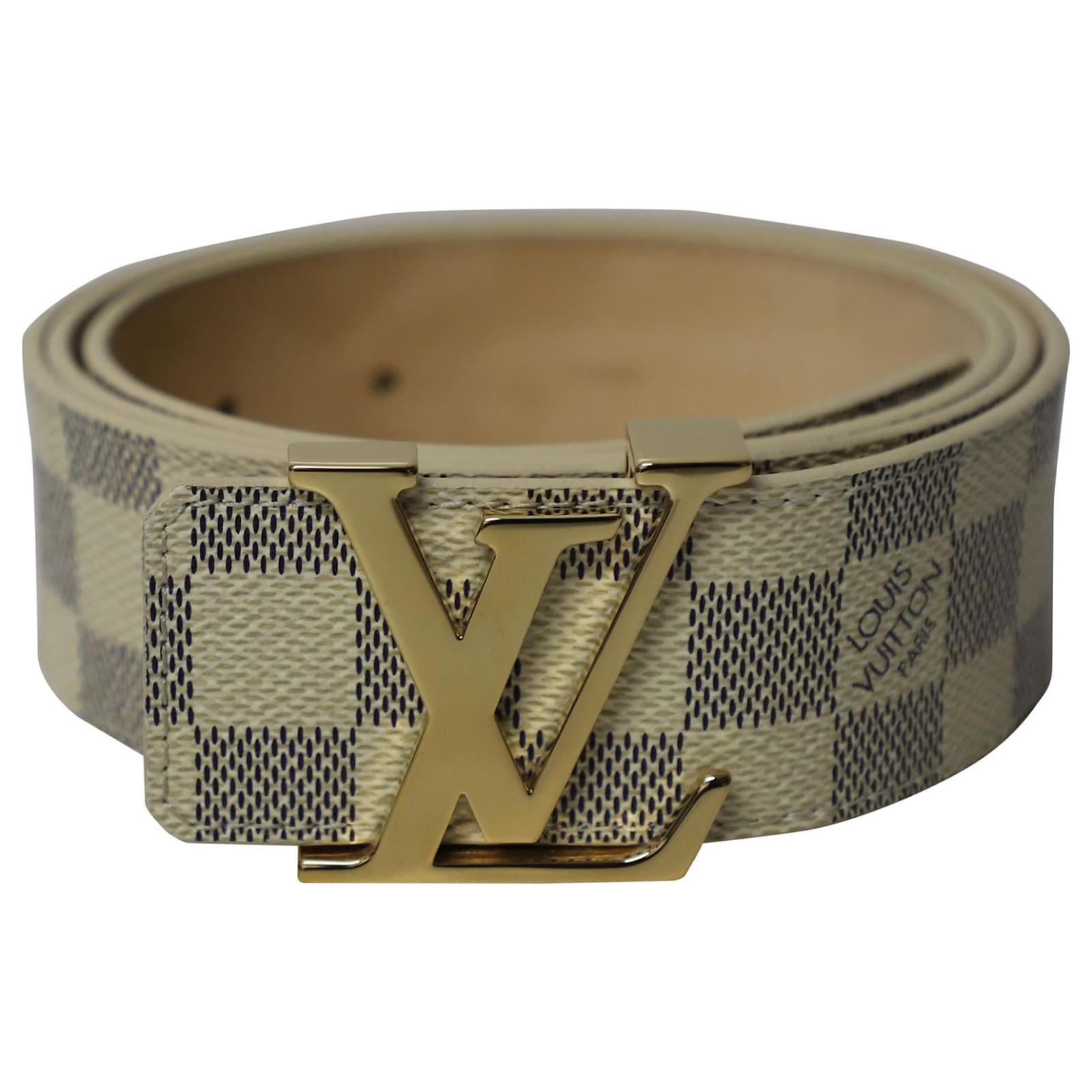 Cintura reversibile Louis Vuitton LV Initiales in pelle nera Nero  ref.557673 - Joli Closet