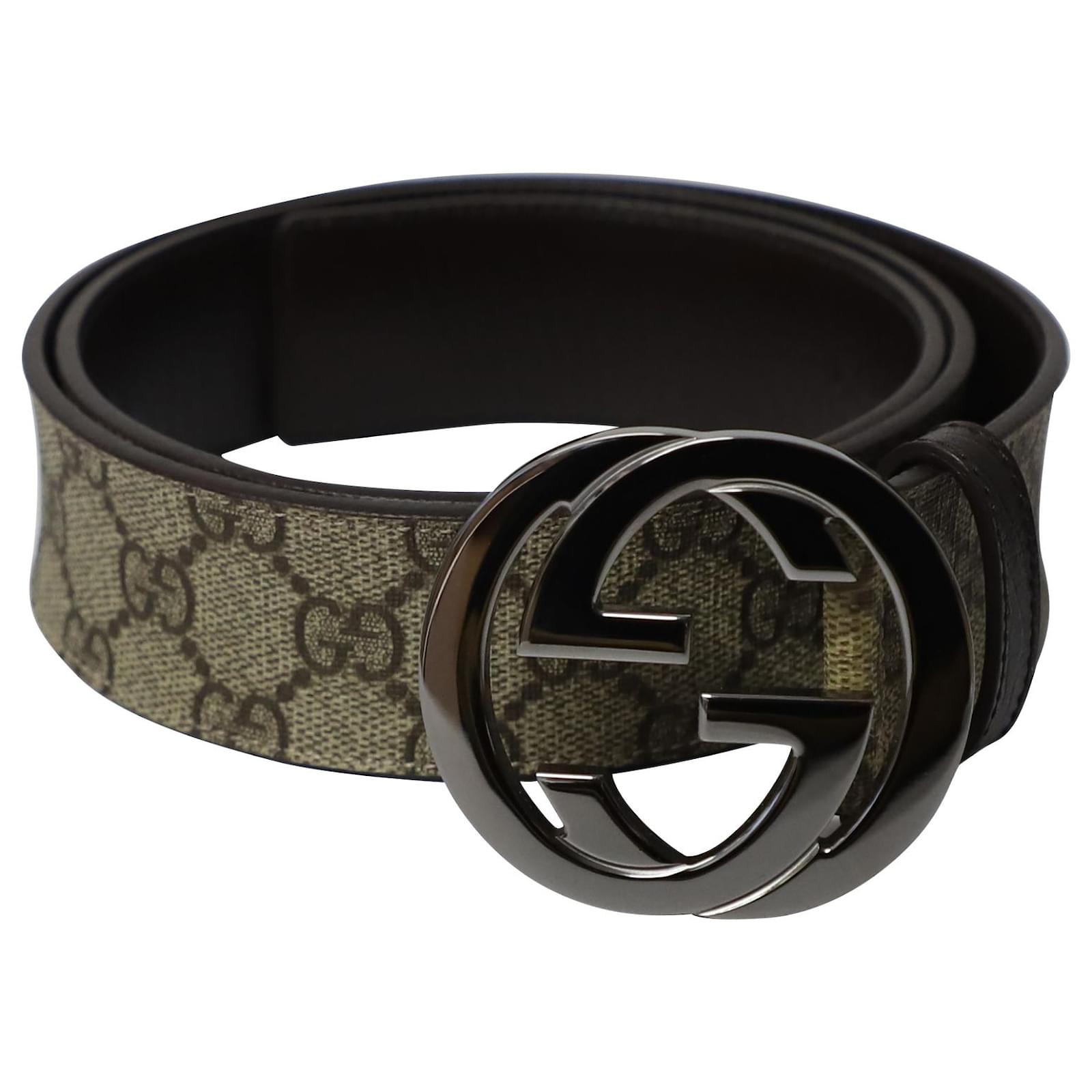 Gucci GG Supreme Belt with G Buckle in Multicolor Canvas Multiple