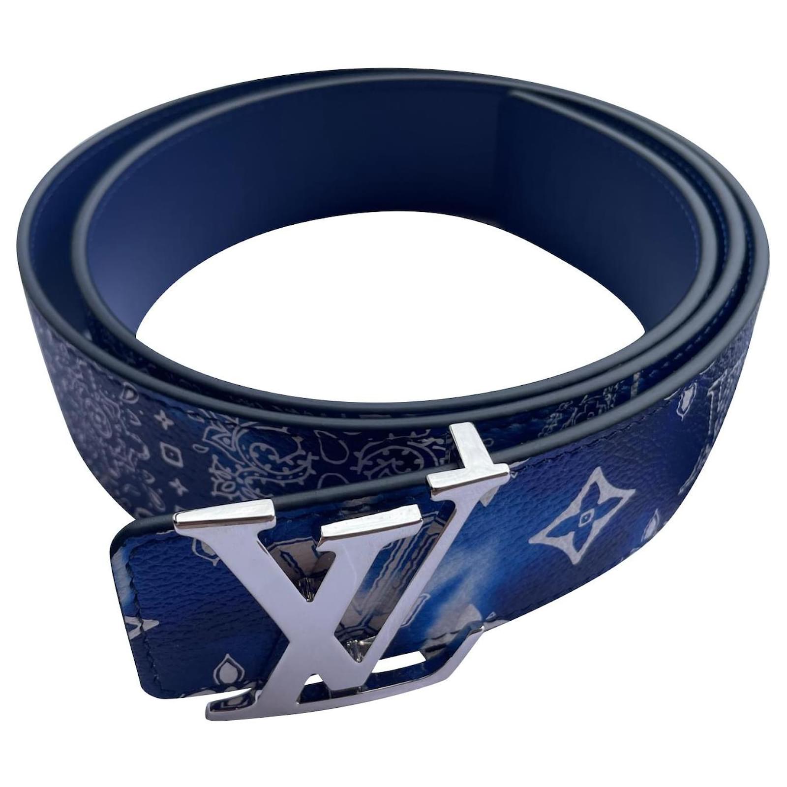 Cinturones Louis vuitton Azul talla 100 cm de en Cuero - 28955395