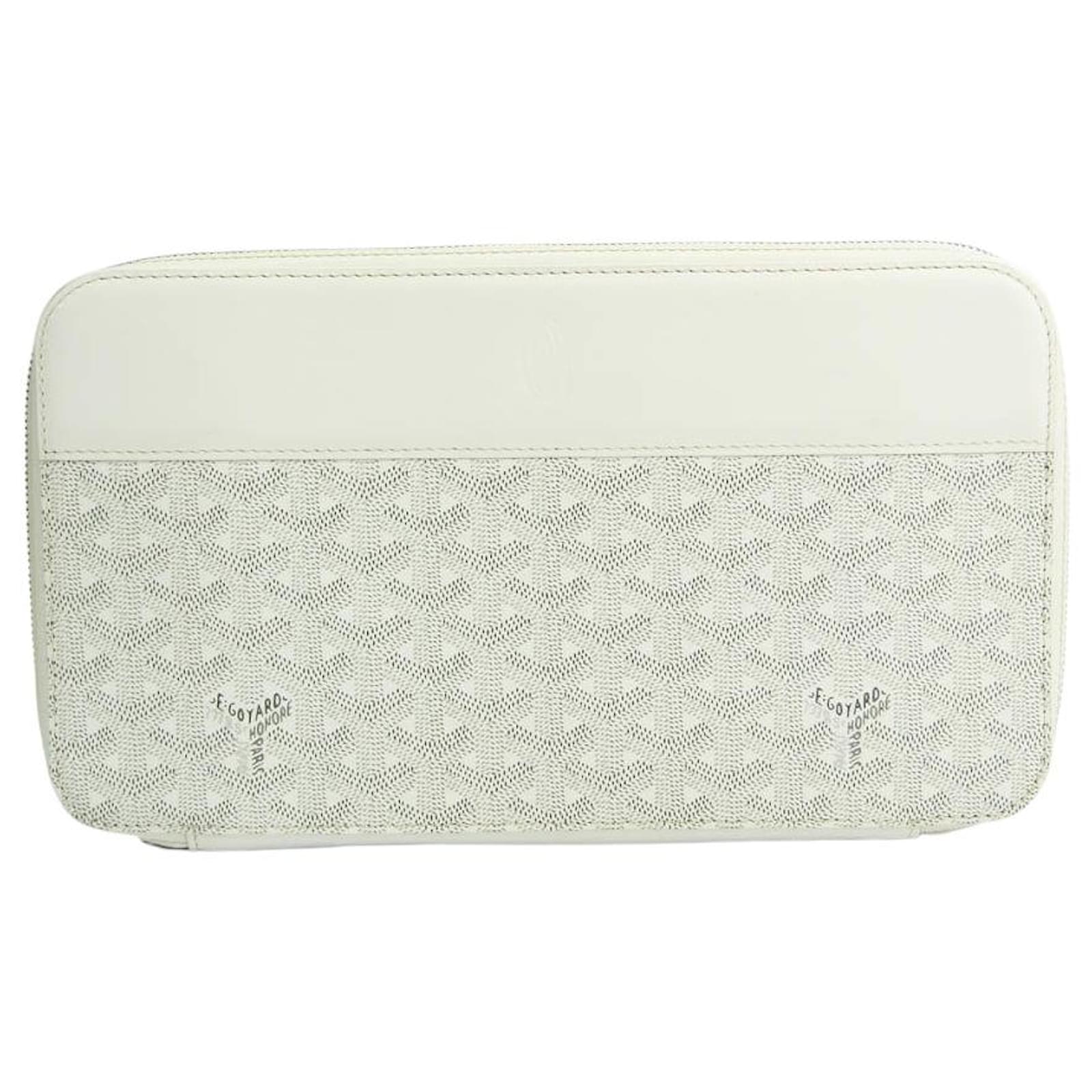 バッグ Goyard clutch bag White Goyard Clutch bag White Cloth ref.558935 - Joli Closet