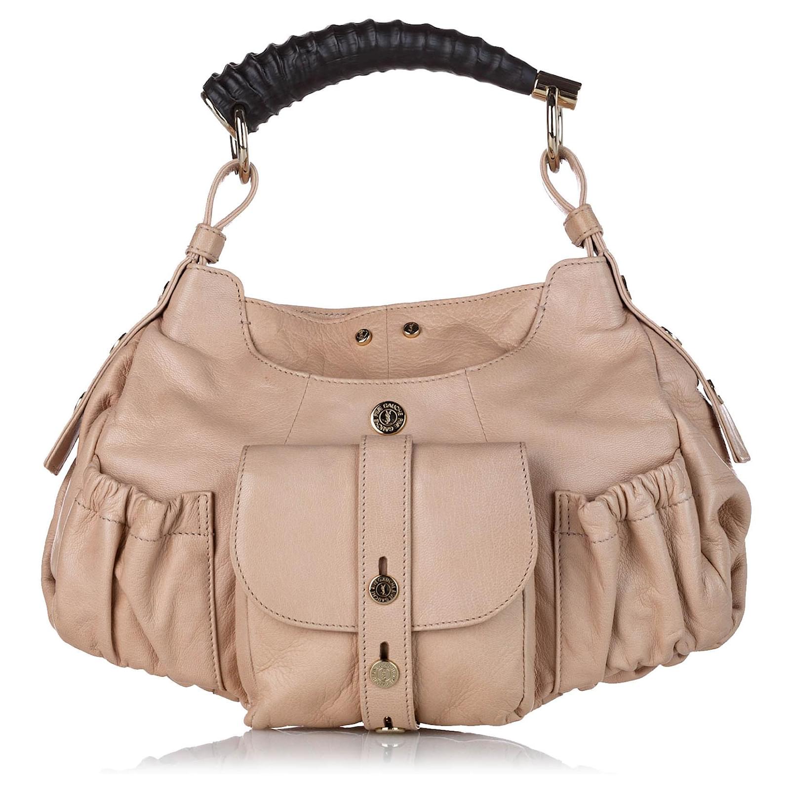 Yves Saint Laurent Mombasa Beige Leather Handbag