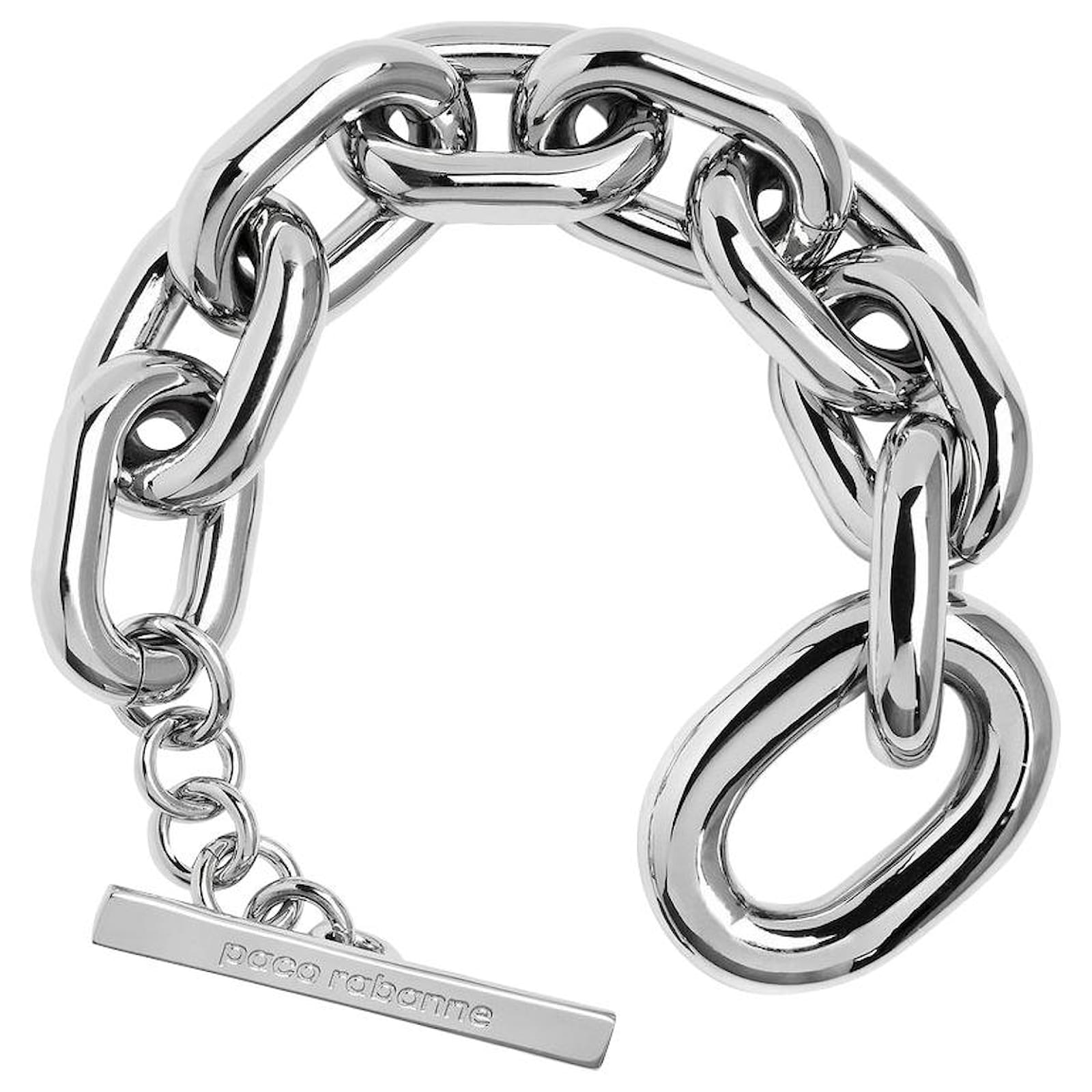 Paco Rabanne Xl Link Bracelet in Silver Brass Silvery Metallic ref