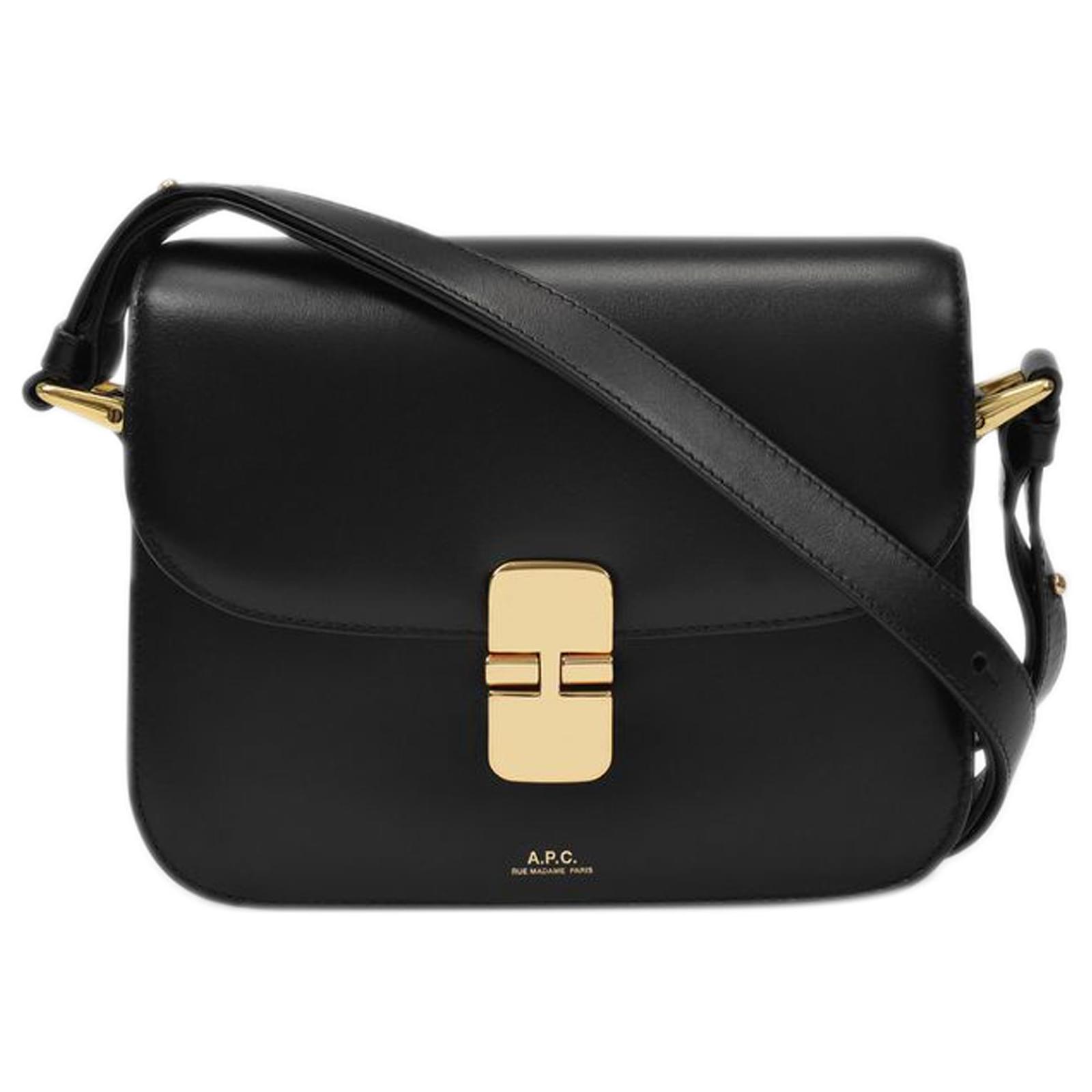 Grace Mini Leather Shoulder Bag in Black - A P C