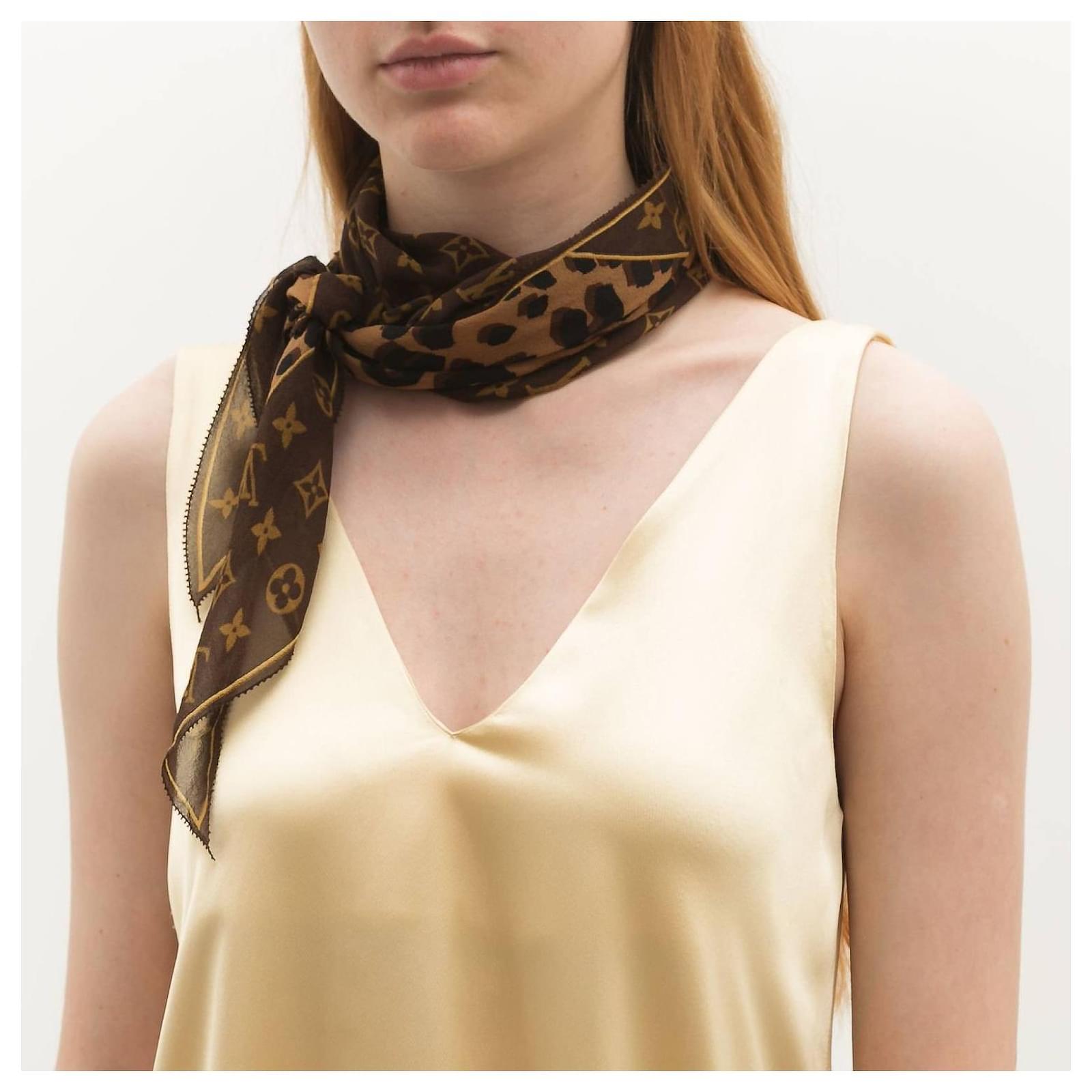 lv print scarf for women