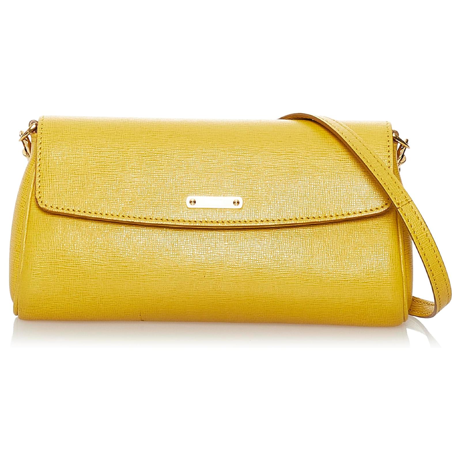 Fendi Yellow Leather Crossbody Bag Ponystyle calfskin ref.560272