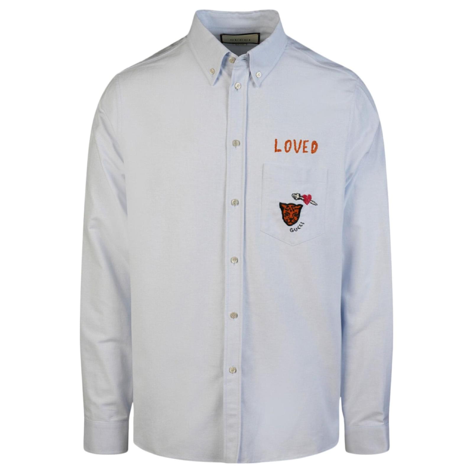 Gucci Embroidered Cotton Poplin Shirt