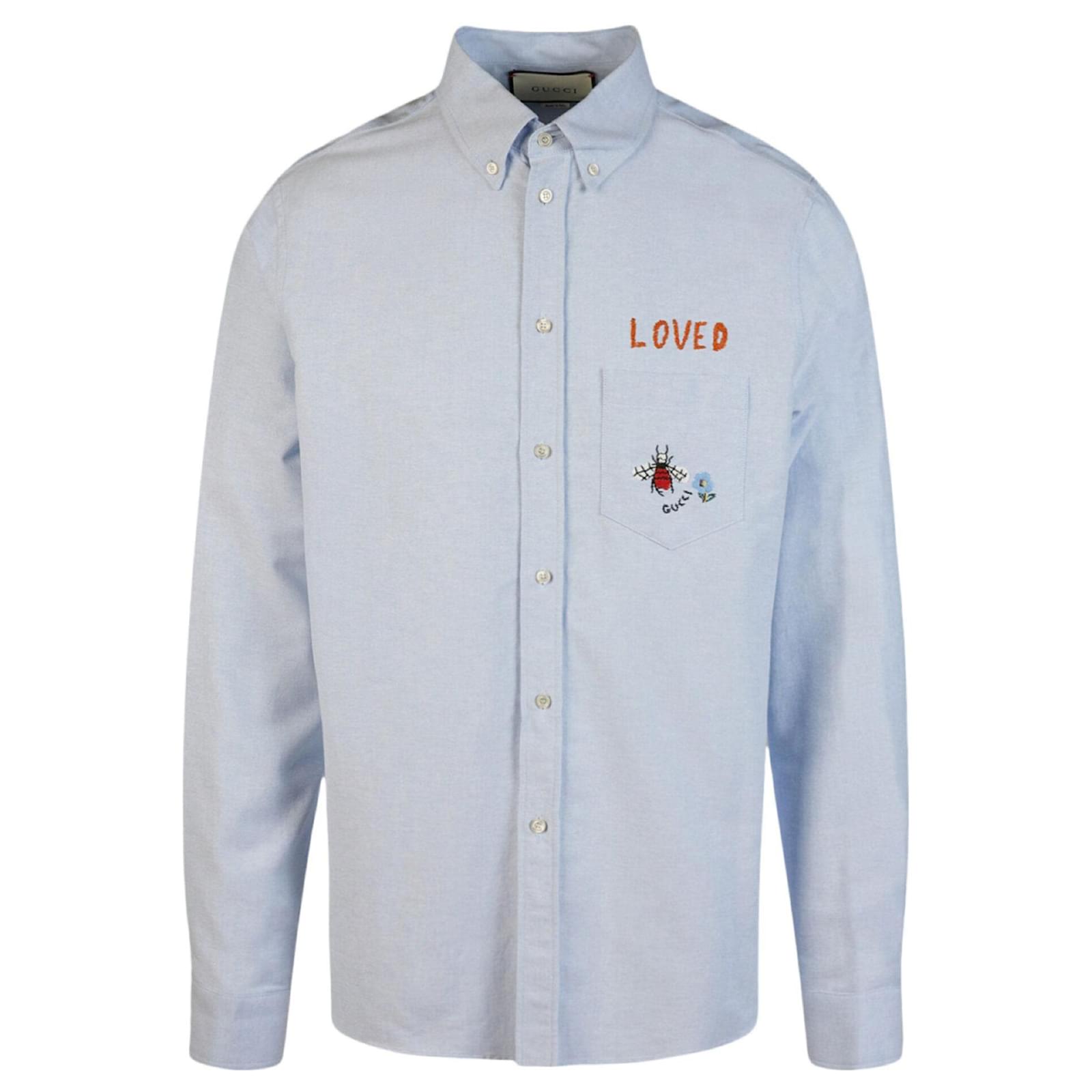 gucci embroidered shirt