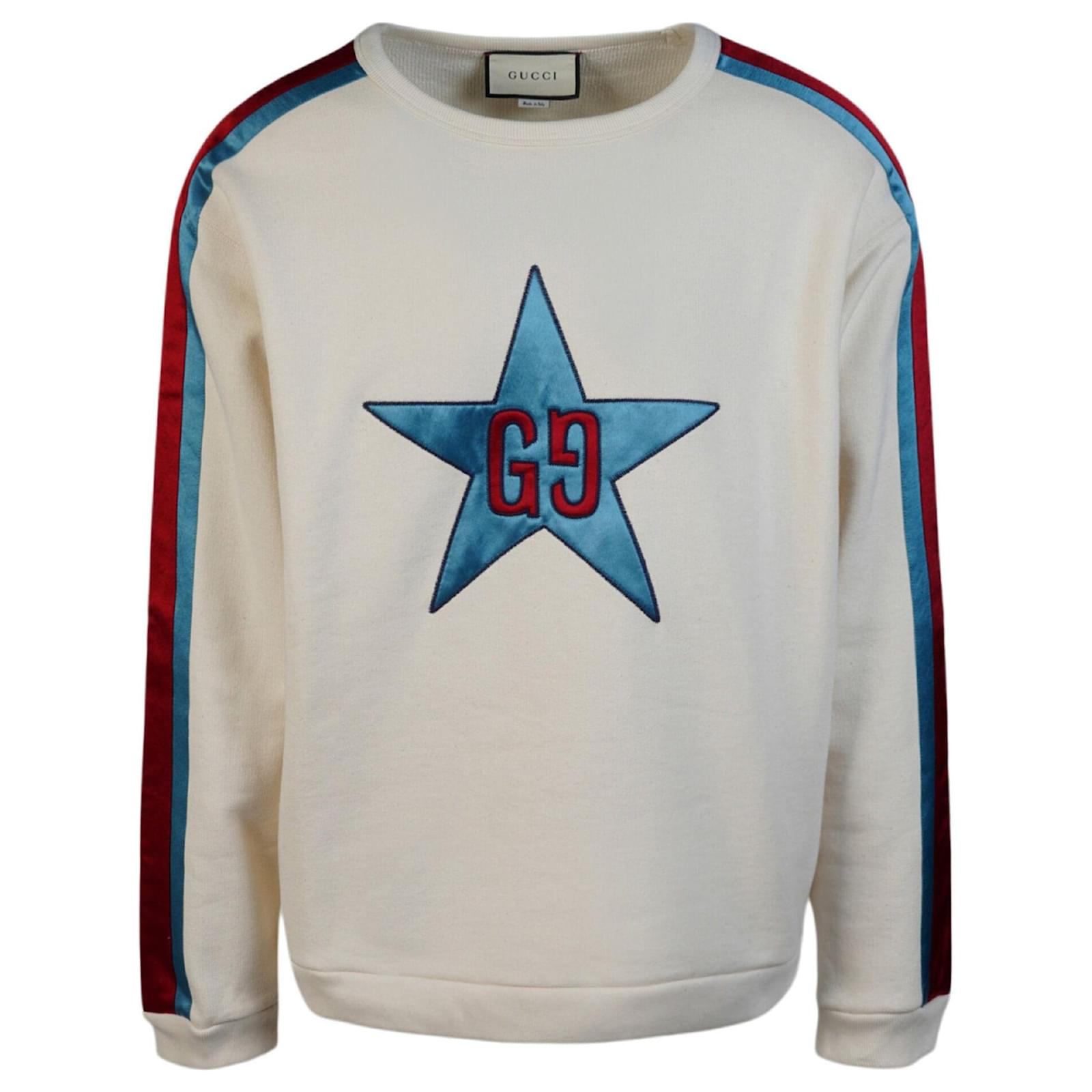 Gucci GG Star Crewneck Sweater White 