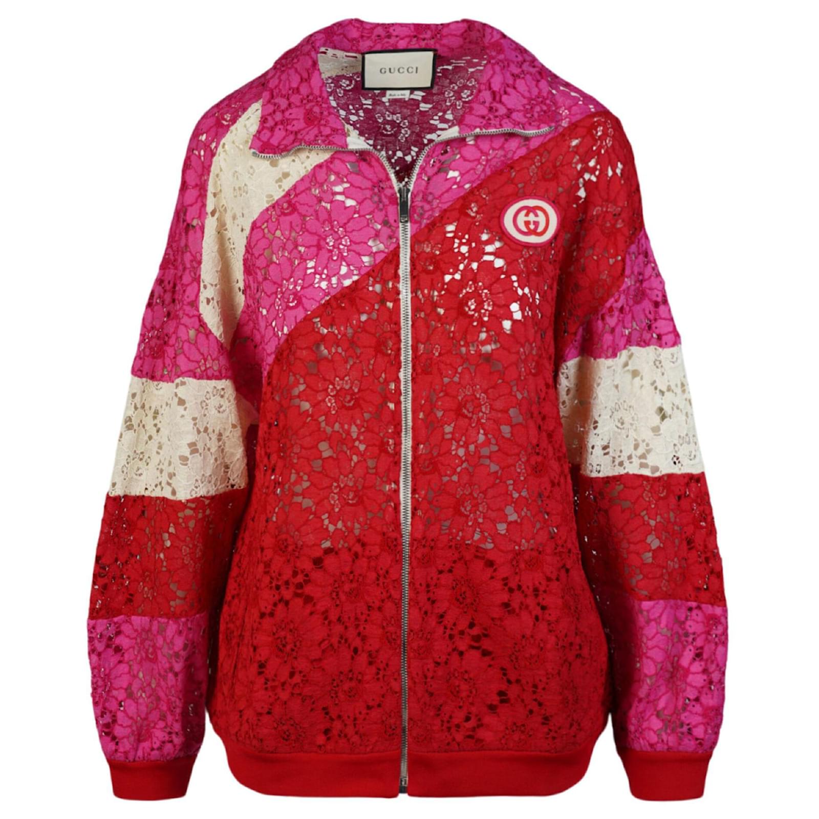 Veste de survetement en dentelle florale Gucci Multicolore ref.560970 Joli Closet