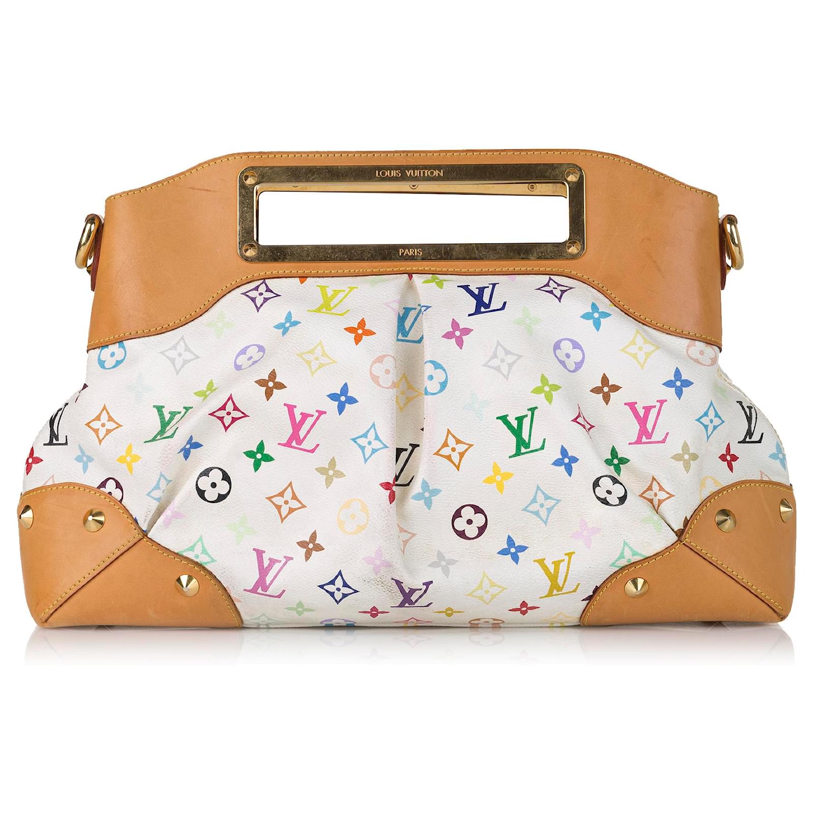 Louis Vuitton White Monogram Multicolore Canvas Judy GM Bag Louis Vuitton