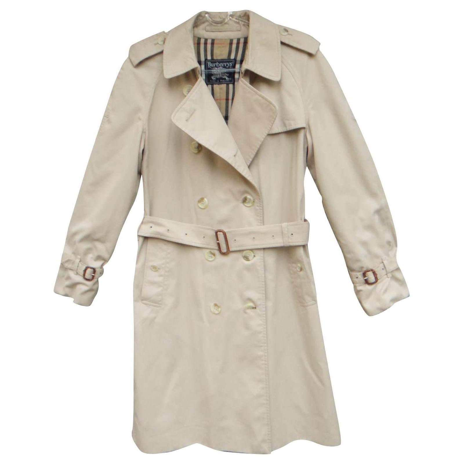 is meer dan diagonaal Stout vintage Burberry women's trench coat 38 Beige Cotton Polyester ref.561797 -  Joli Closet
