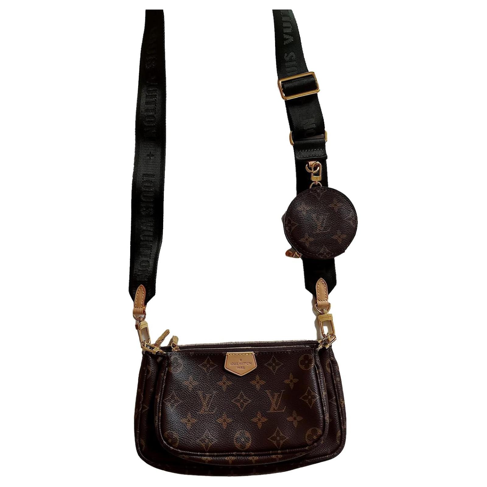 Multi pochette accessoires cloth crossbody bag Louis Vuitton Brown in Cloth  - 11508654