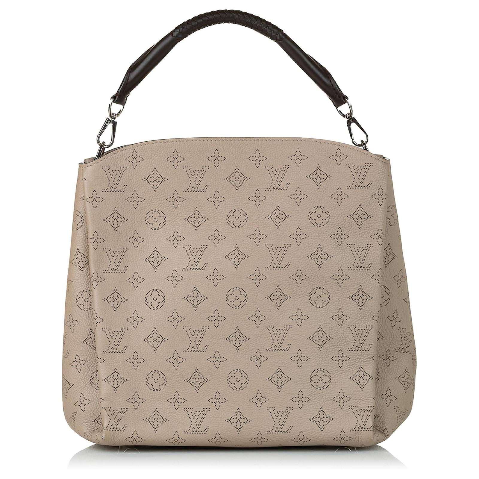 Louis Vuitton Brown Mahina Babylone PM Beige Leather Pony-style