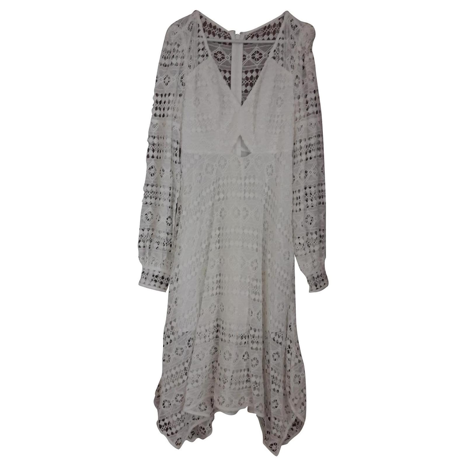 guess white crochet dress