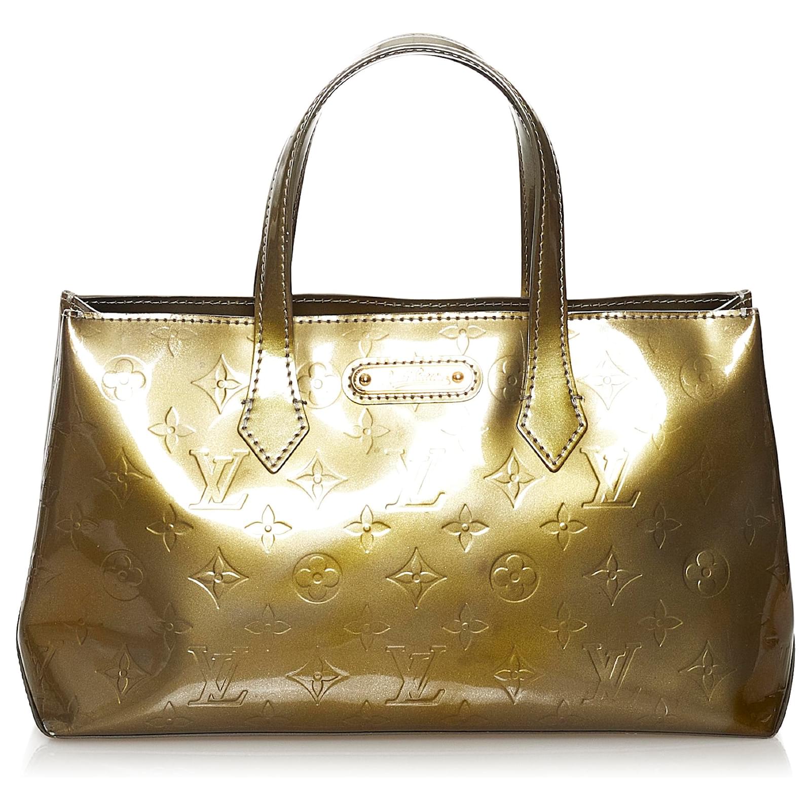 Wilshire patent leather handbag Louis Vuitton Green in Patent