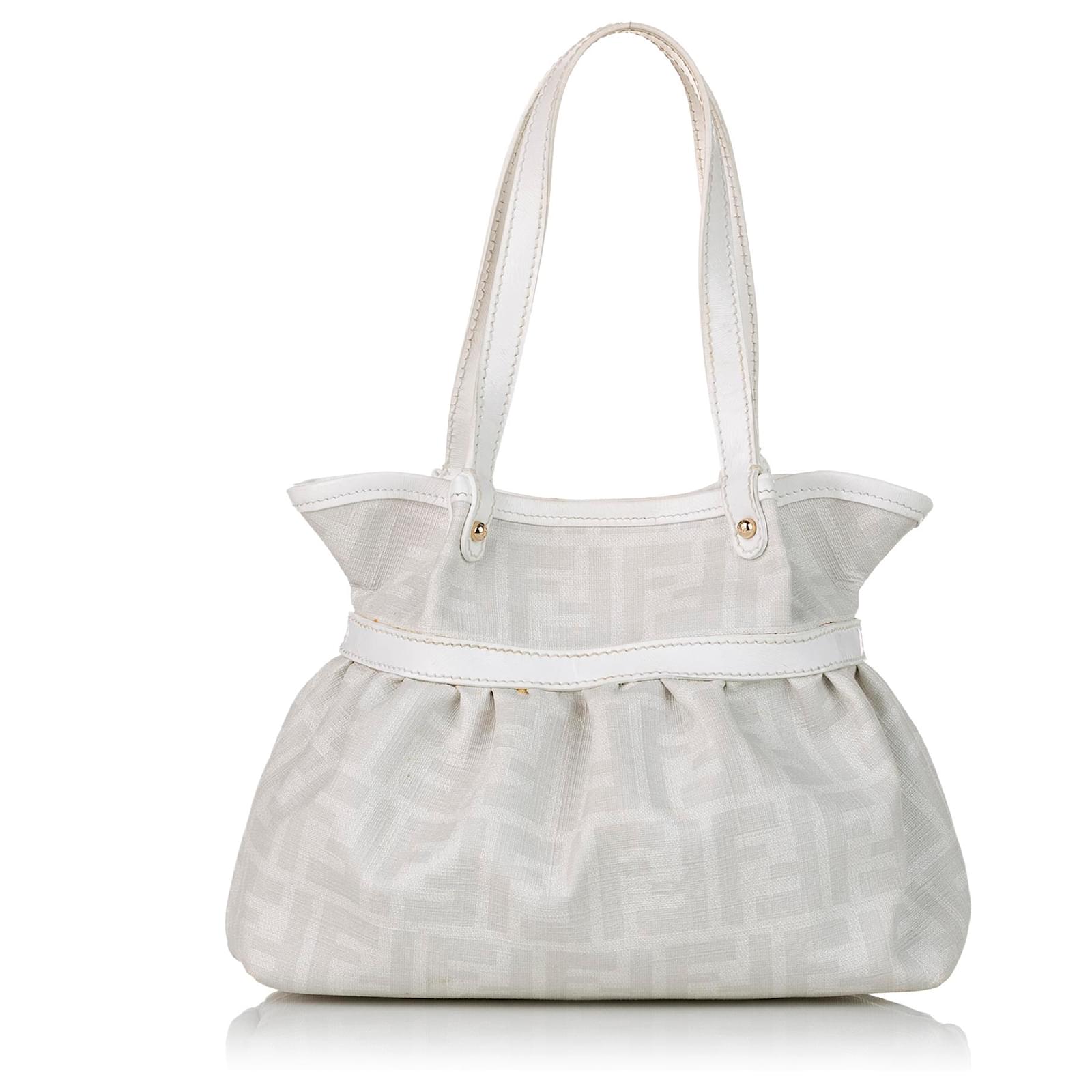 Borsa a mano Zucca Chef Fendi bianca Bianco Tela Panno - Main Image