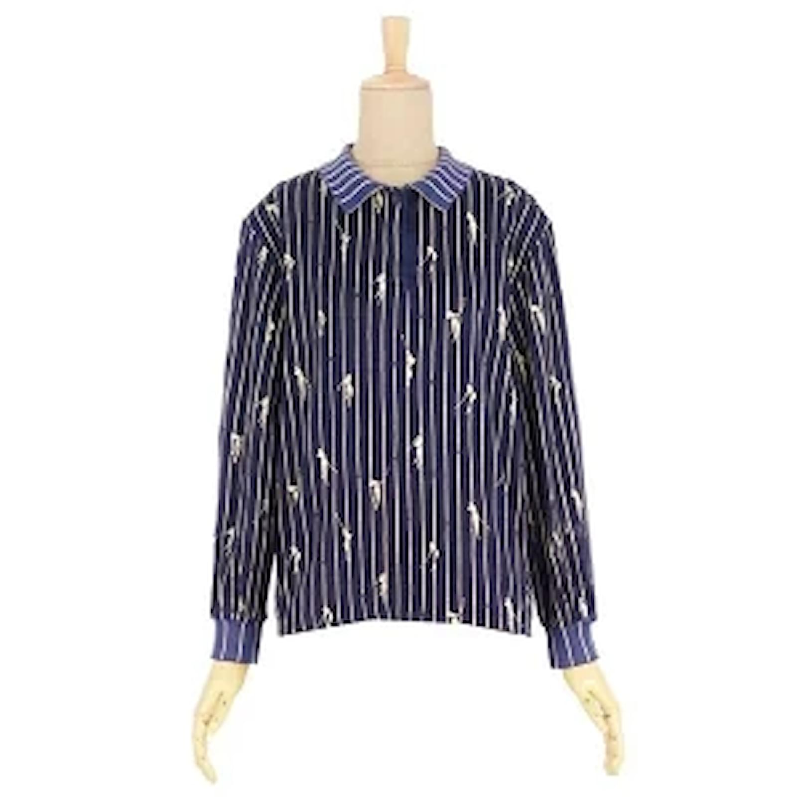 Christian Dior Tops Navy blue Cotton ref.563199 - Joli Closet