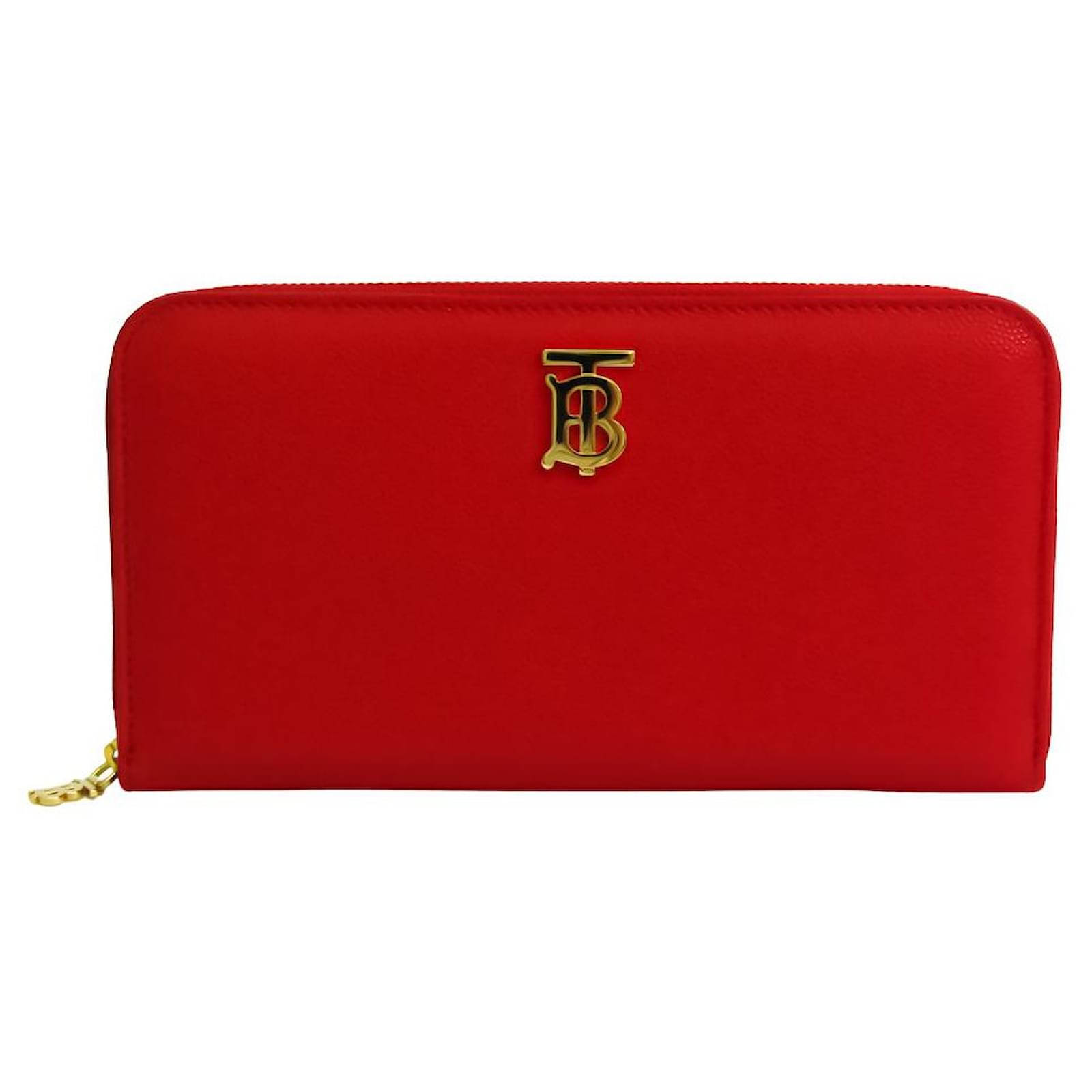 burberry wallet Red Leather ref.563782 Joli Closet