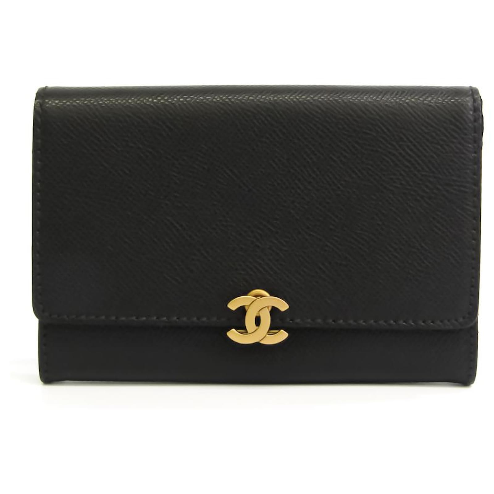 Chanel wallet Black Leather ref.563794 Joli Closet