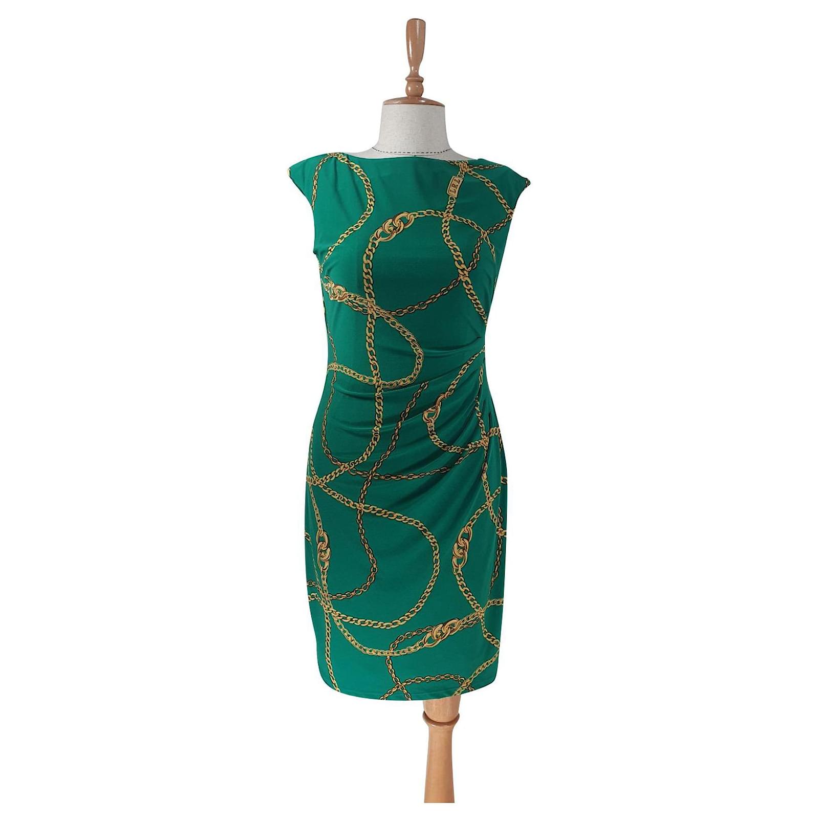 Ralph Lauren Dresses Green Polyester Elastane  - Joli Closet