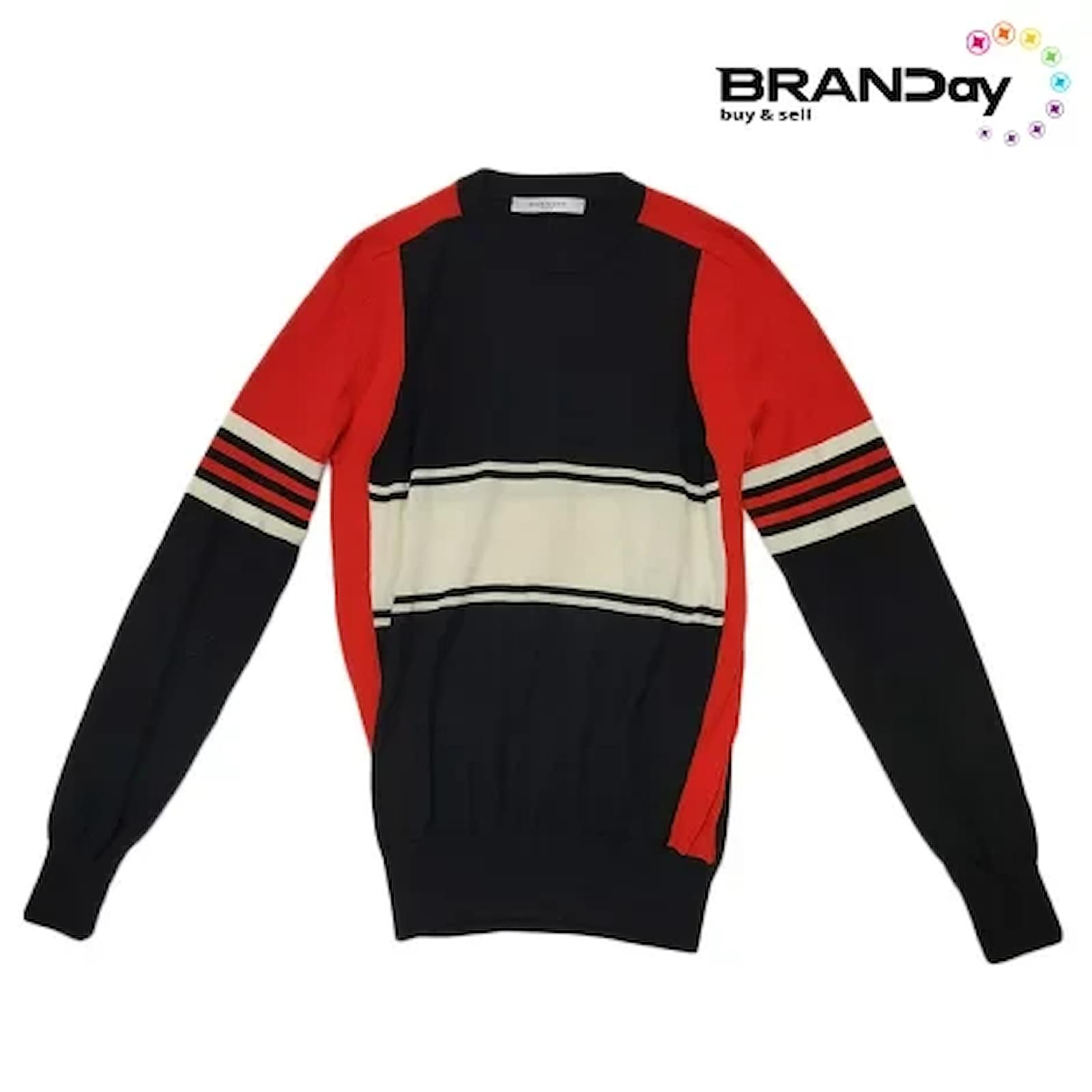Givenchy Knitwear Black White Red Wool 