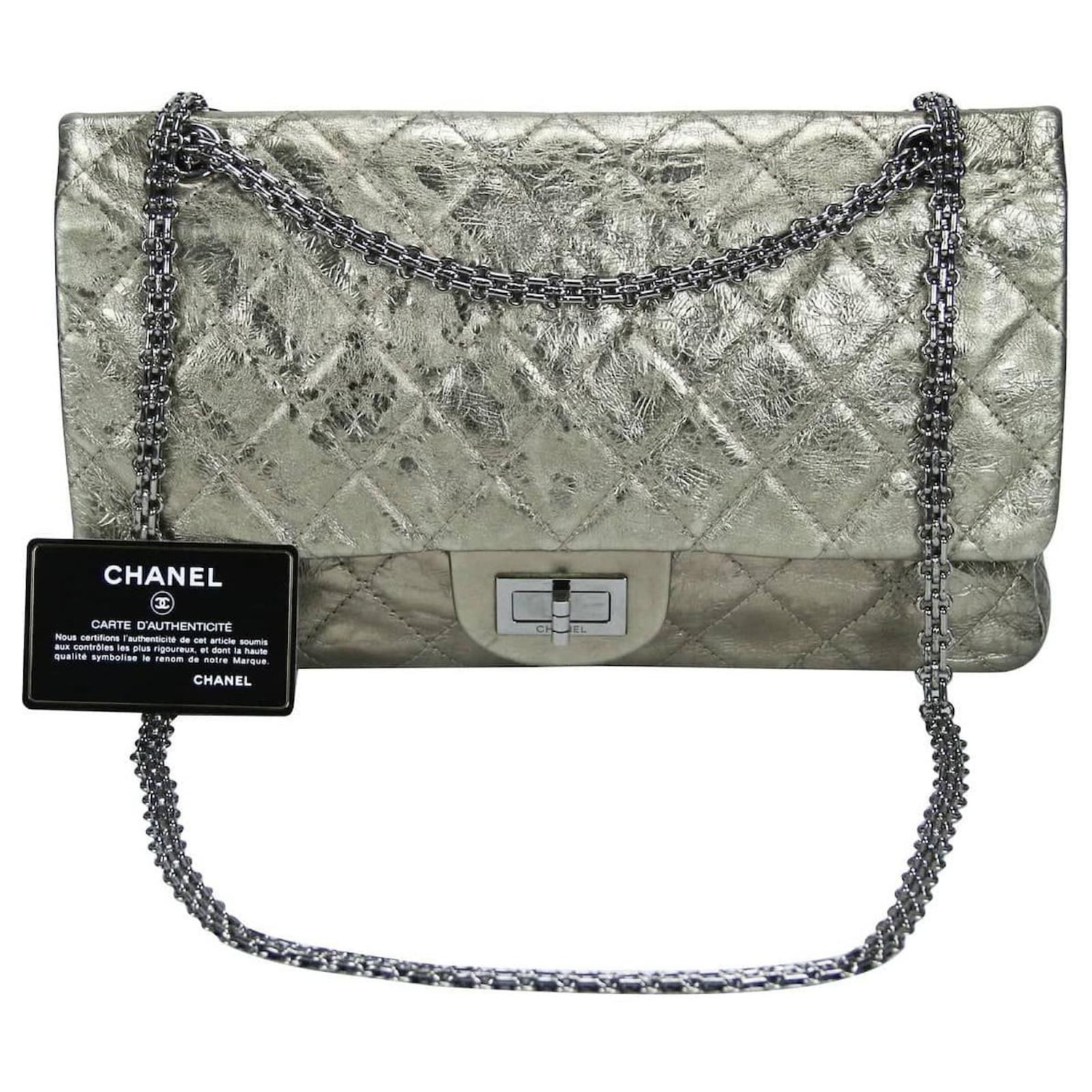 Handbags Chanel Chanel 2.55 Reissue Jumbo Gold Aged Calfskin Ruthenium