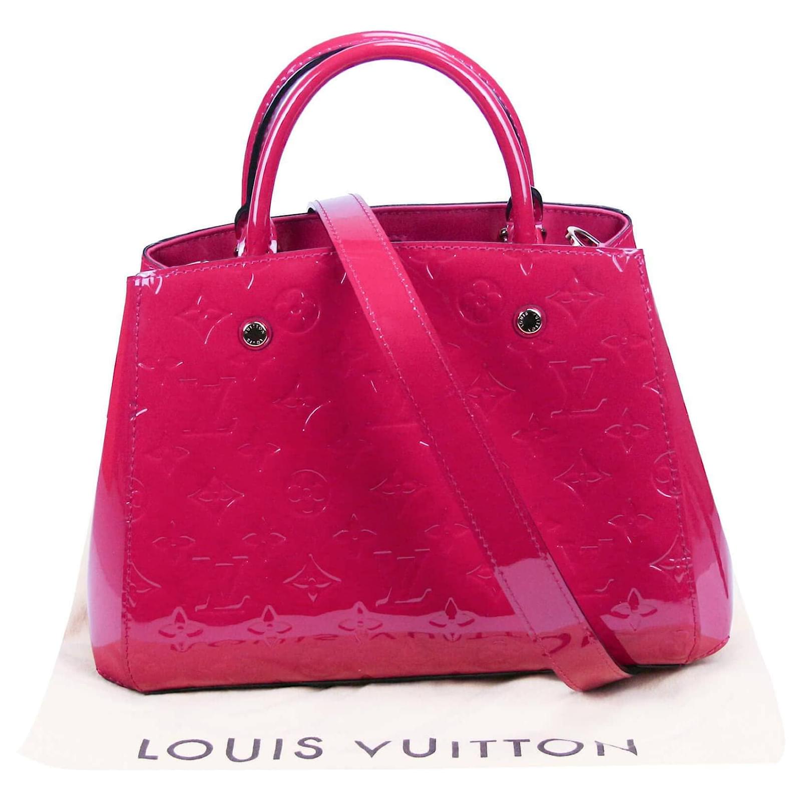 Louis Vuitton Montaigne Bb Vernis Rose Ballerine Pink Patent Leather S -  MyDesignerly