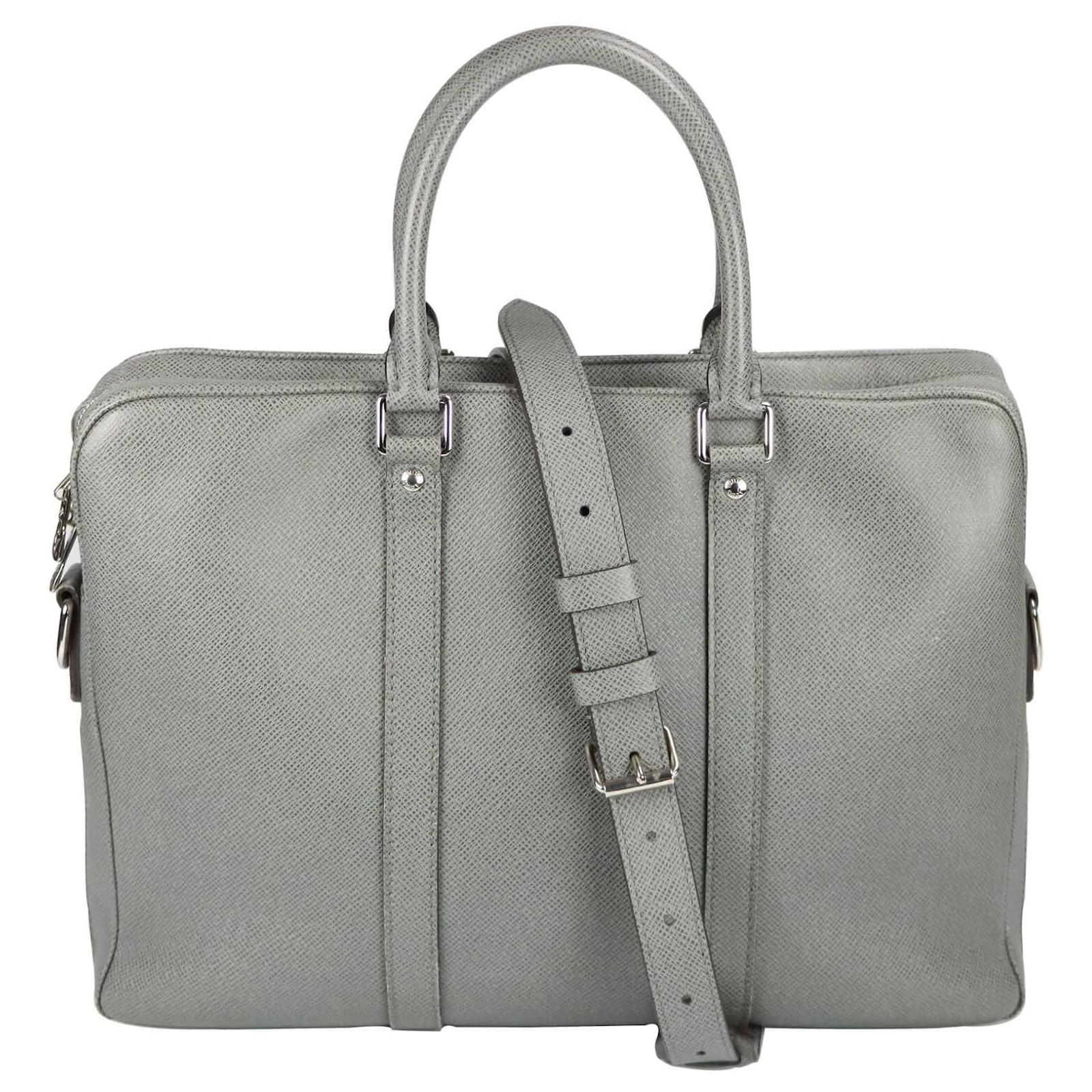 Louis+Vuitton+Porte-Documents+Voyage+Bag+PM+Black+Leather for sale online