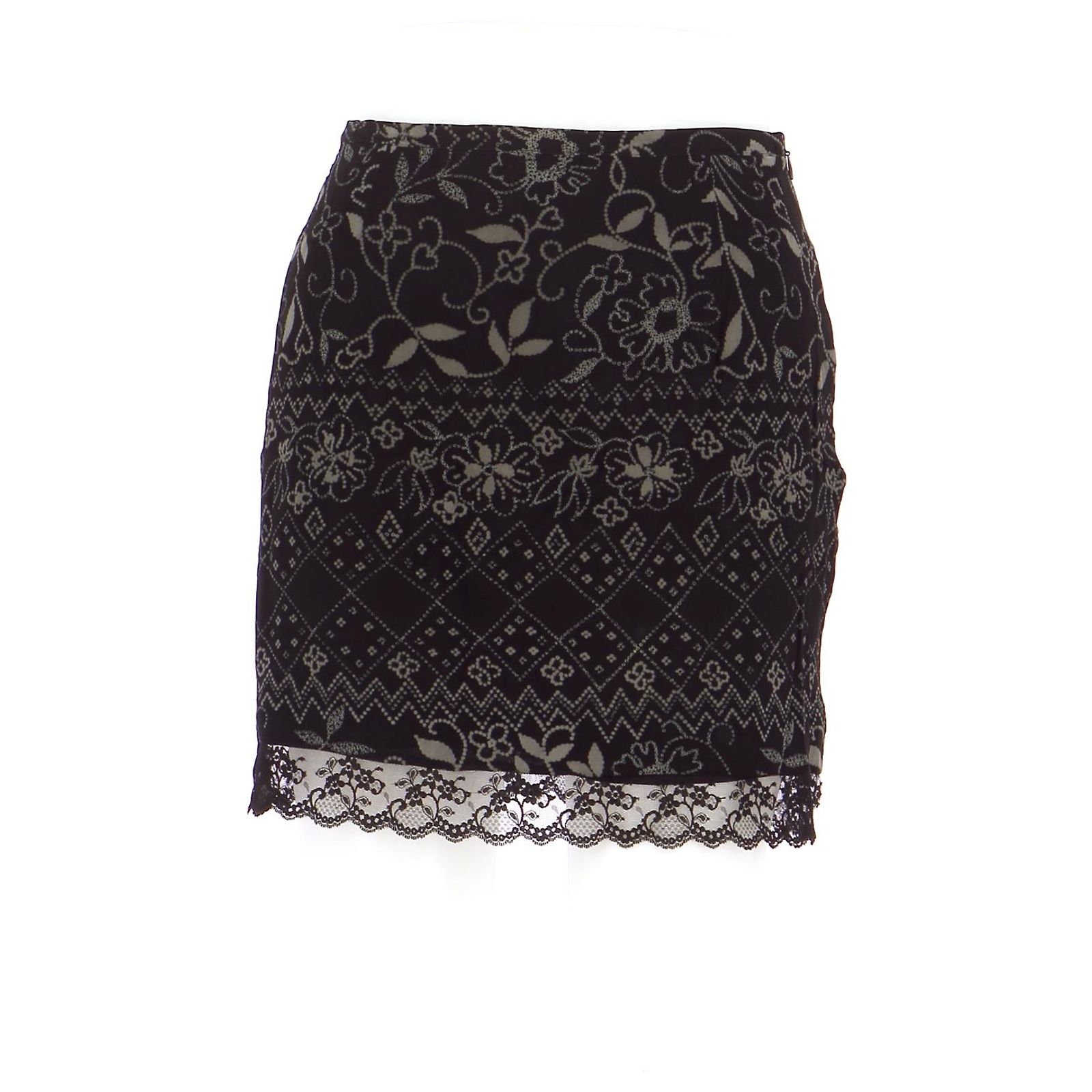 Jupe Crayon BARISAL Femme - Noir Rayé Blanc, Taille 38, Polyester/viscose, Occasion