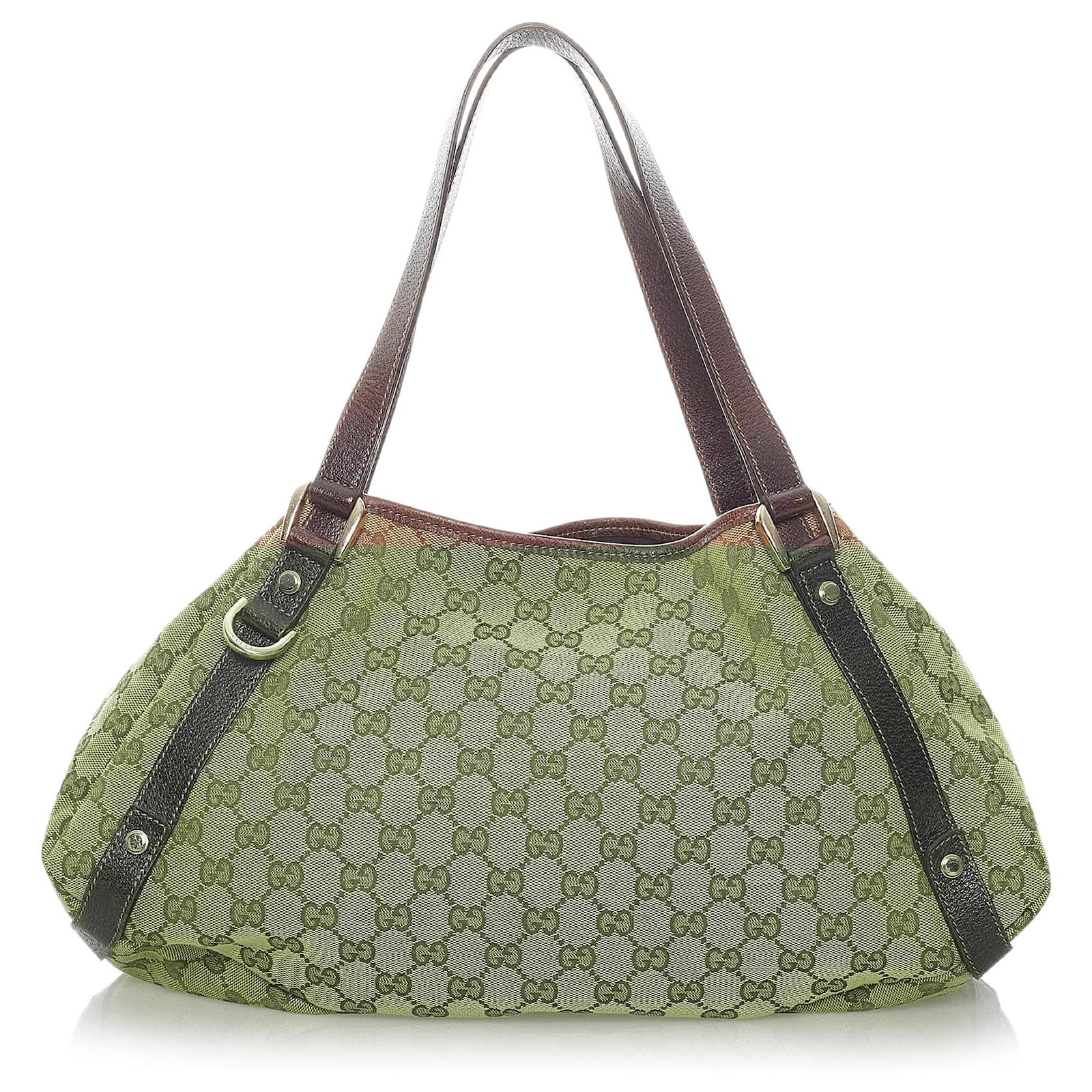 ショルダーバッグ・ポシェット GUCCI  Shoulder Bags Women Fabric Beige/Brown Gucci B medium shoulder bag in beige and dark brown canvas
