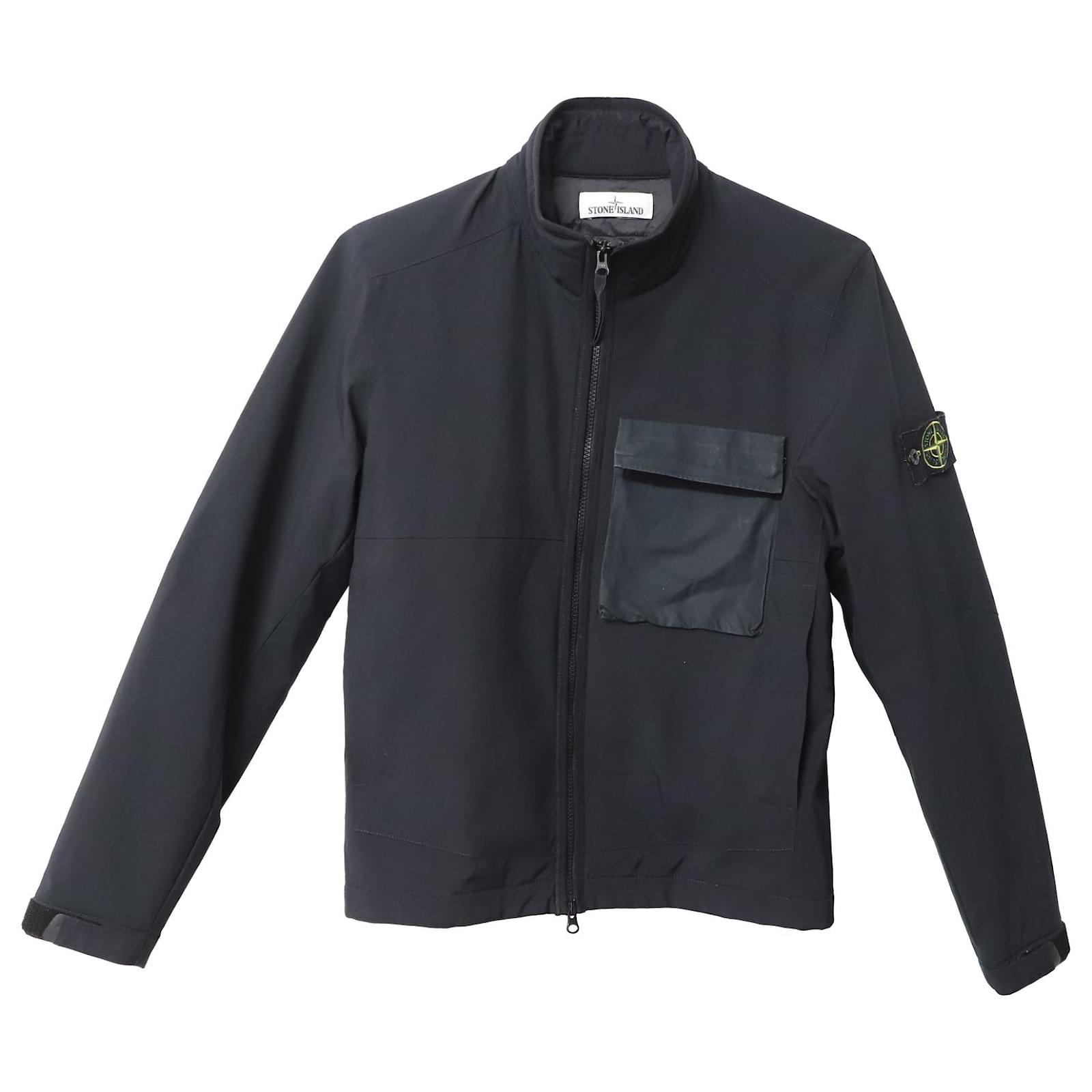 Stone Island Overshirt Zip Up Jacket in Black Polyester ref.565479 ...