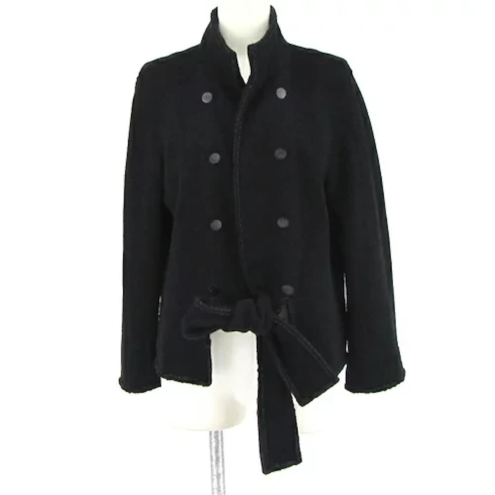 Chanel Jackets Black Silk Wool Nylon ref.565620 - Joli Closet